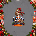 Owl wearing tartan hat and scarf on cone with text "Hoots Mon!".