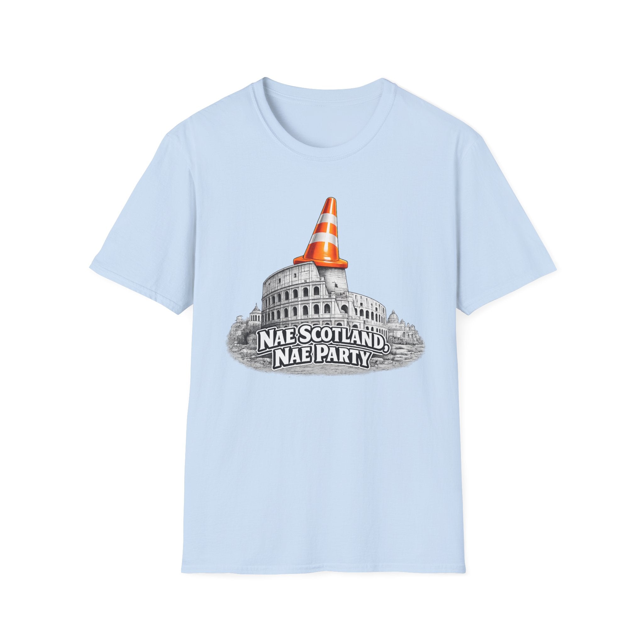 Nae Scotland, Nae Party – Roman Colosseum Cone T-Shirt