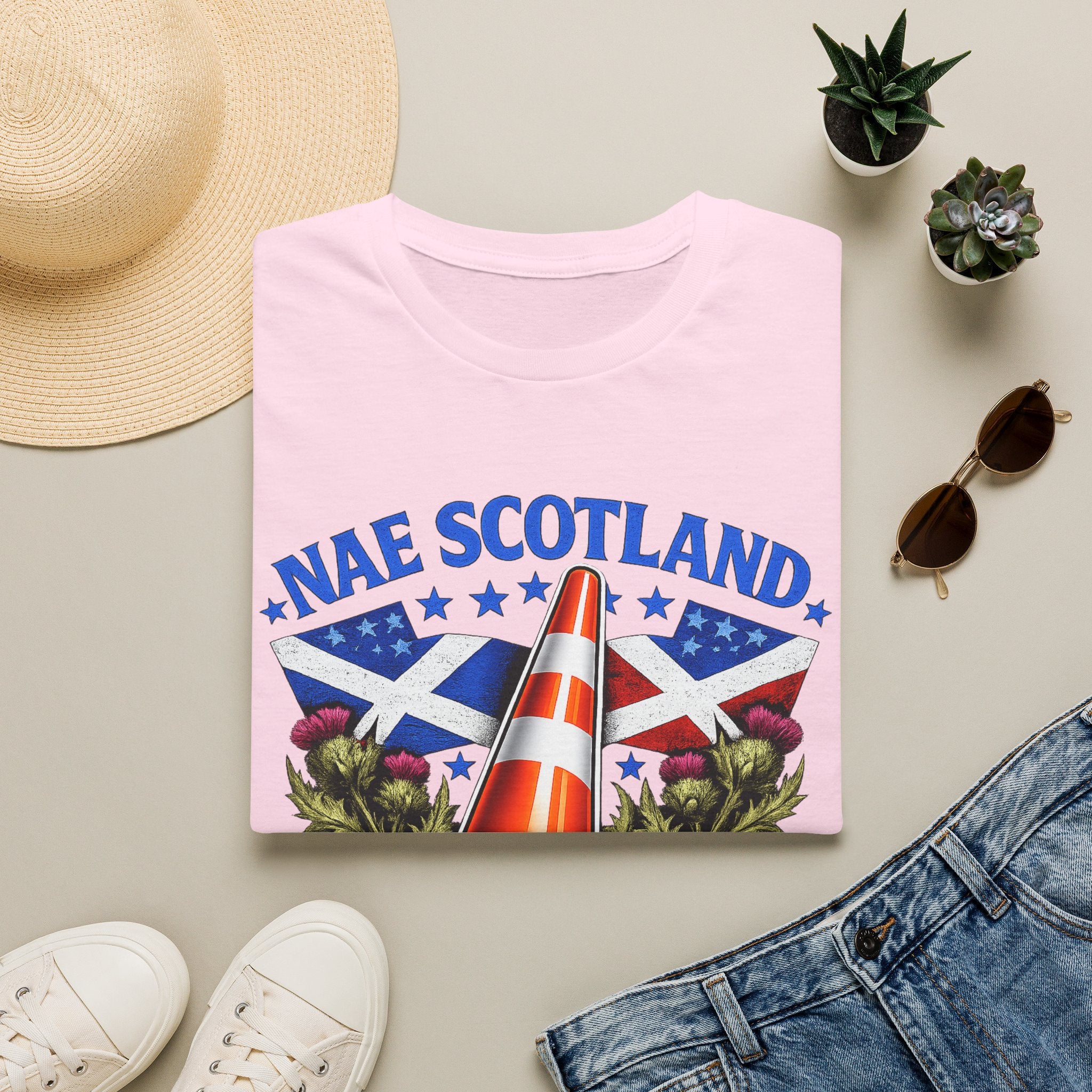 Nae Scotland, Nae Party – Scottish-American Thistle Cone T-Shirt