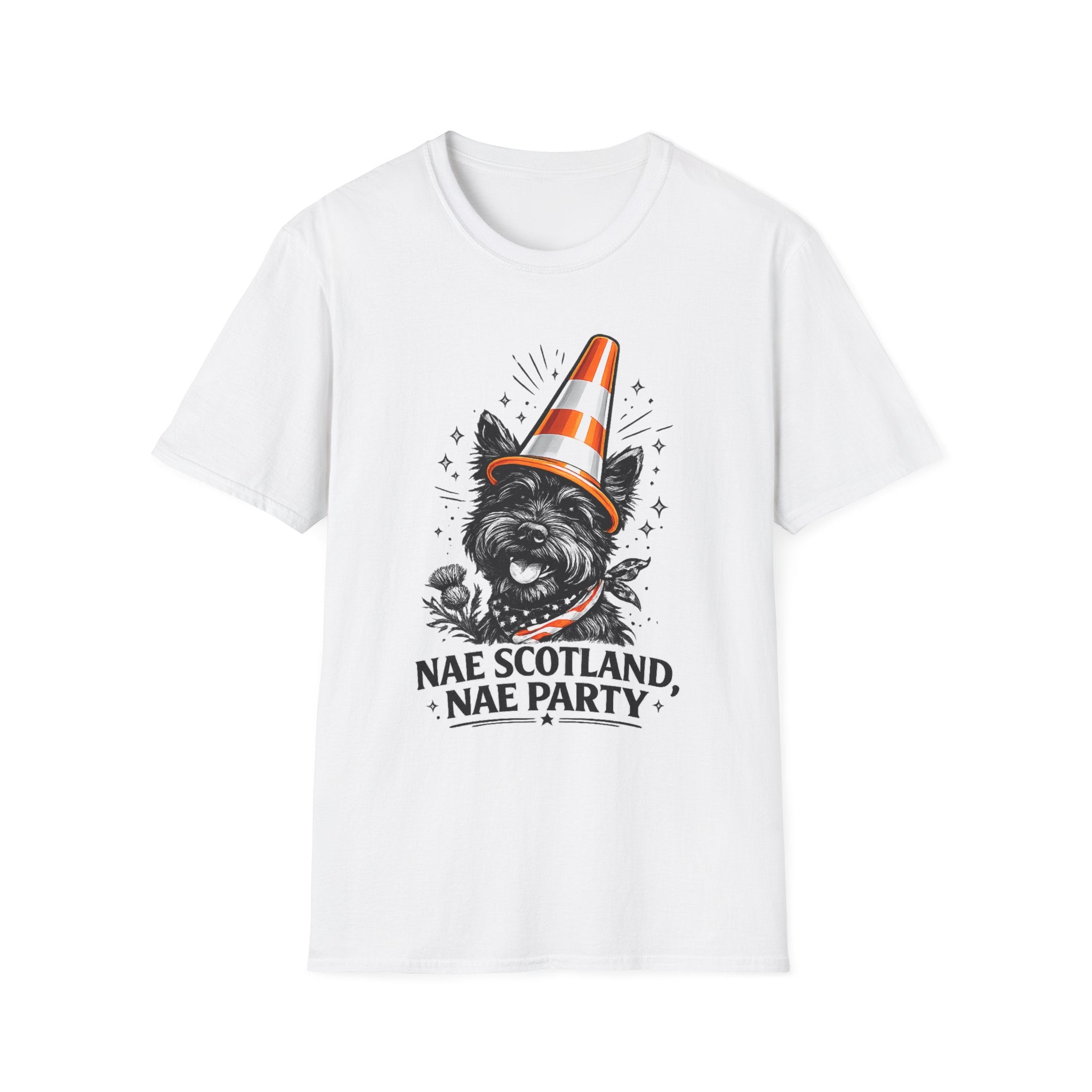 Nae Scotland, Nae Party – Scottish Terrier Cone T-Shirt