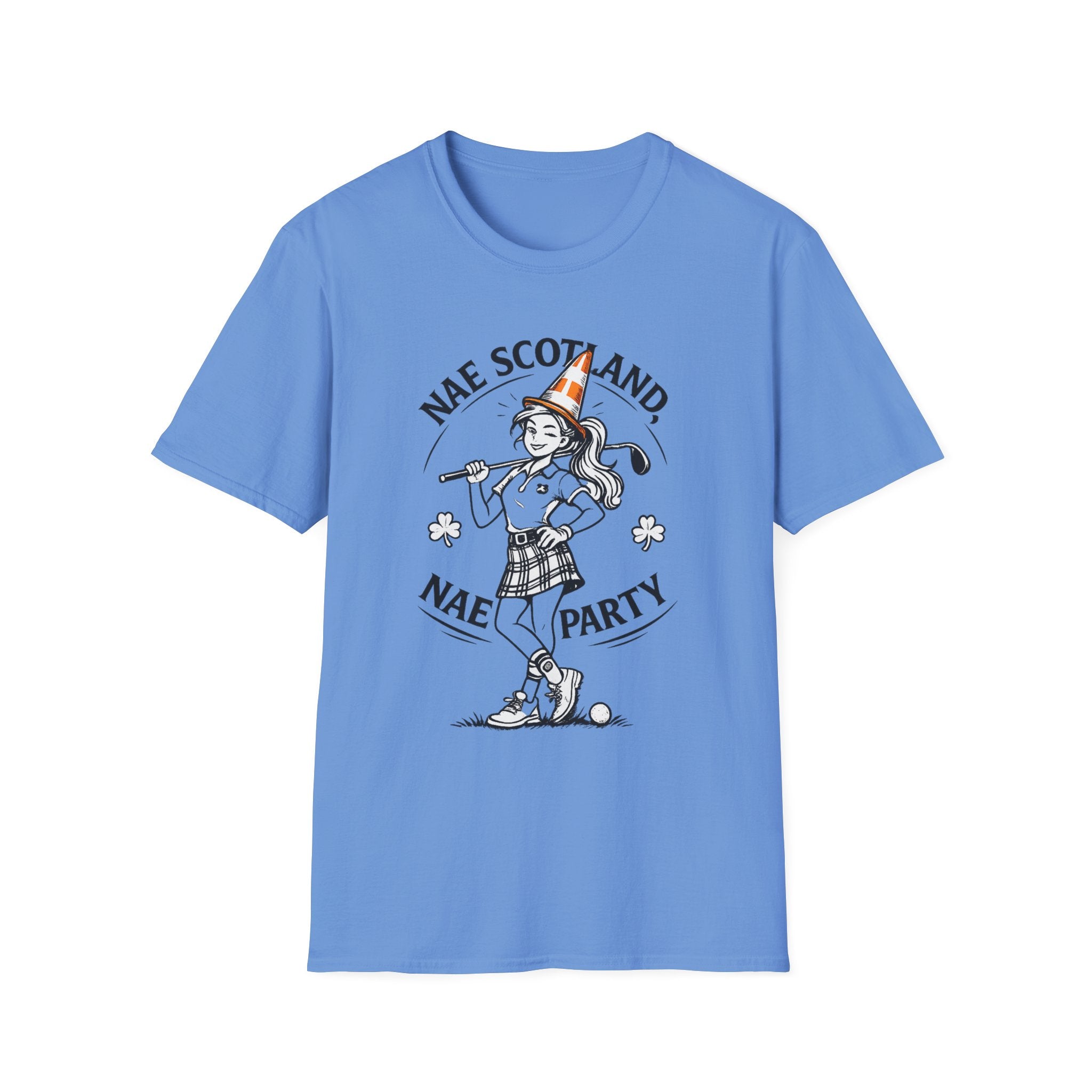 Copy of Nae Scotland, Nae Party – Highland Lass Cone Golfer T-Shirt