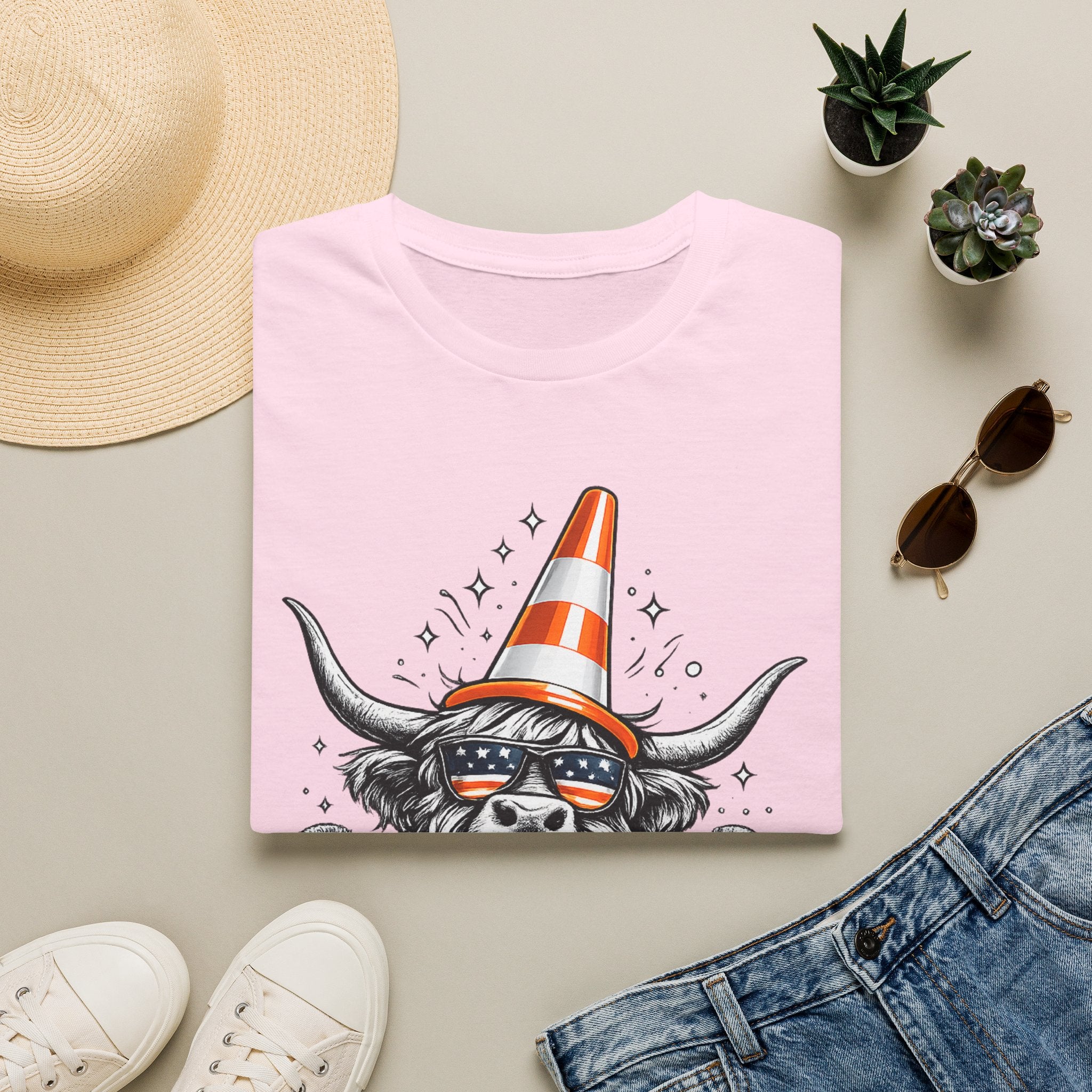Nae Scotland, Nae Party – Highland Cow Cone T-Shirt