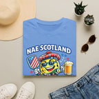 Nae Scotland, Nae Party – Tartan Pickleball Mascot T-Shirt