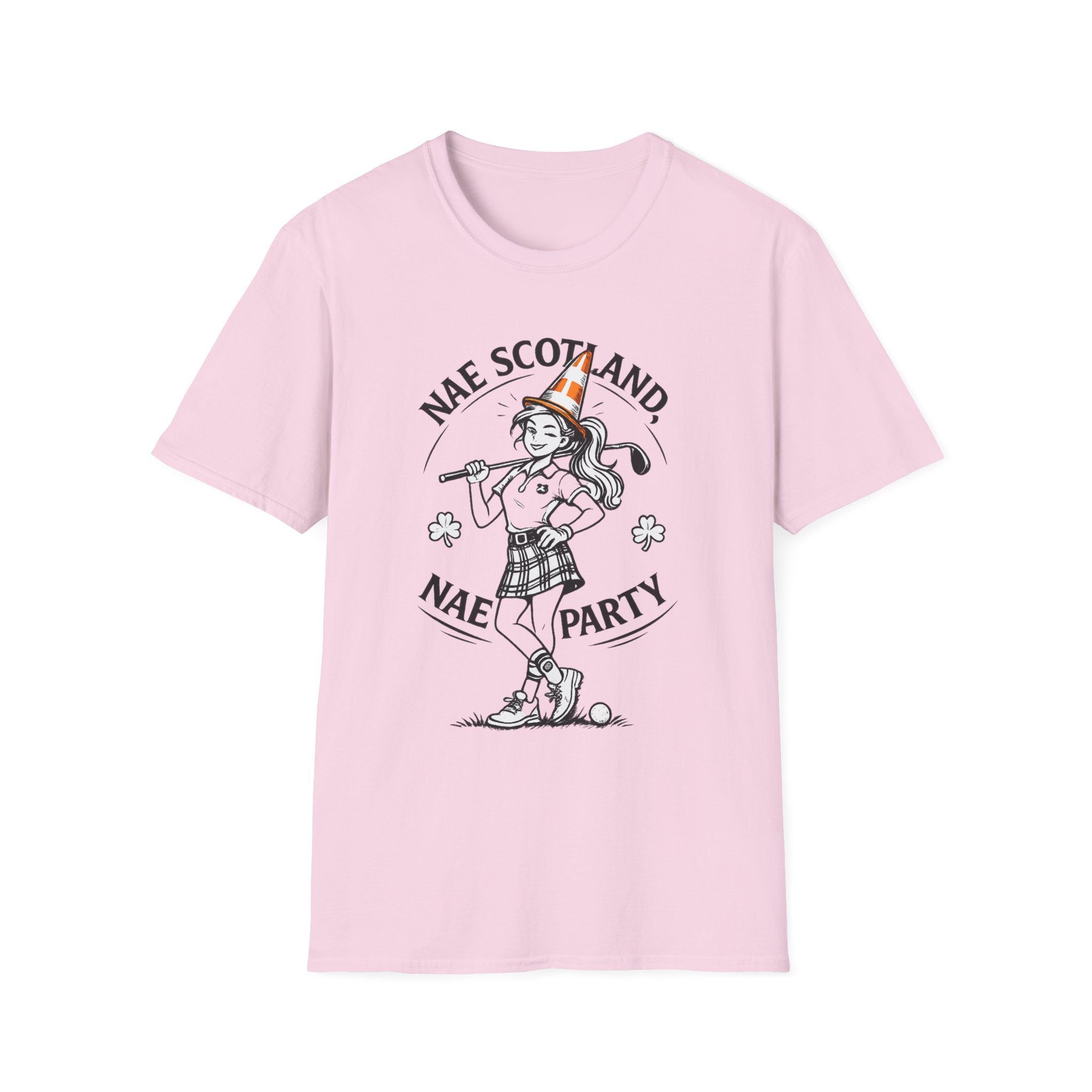 Copy of Nae Scotland, Nae Party – Highland Lass Cone Golfer T-Shirt