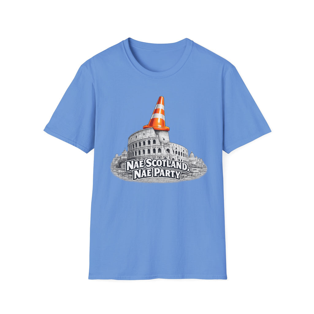 Nae Scotland, Nae Party – Roman Colosseum Cone T-Shirt