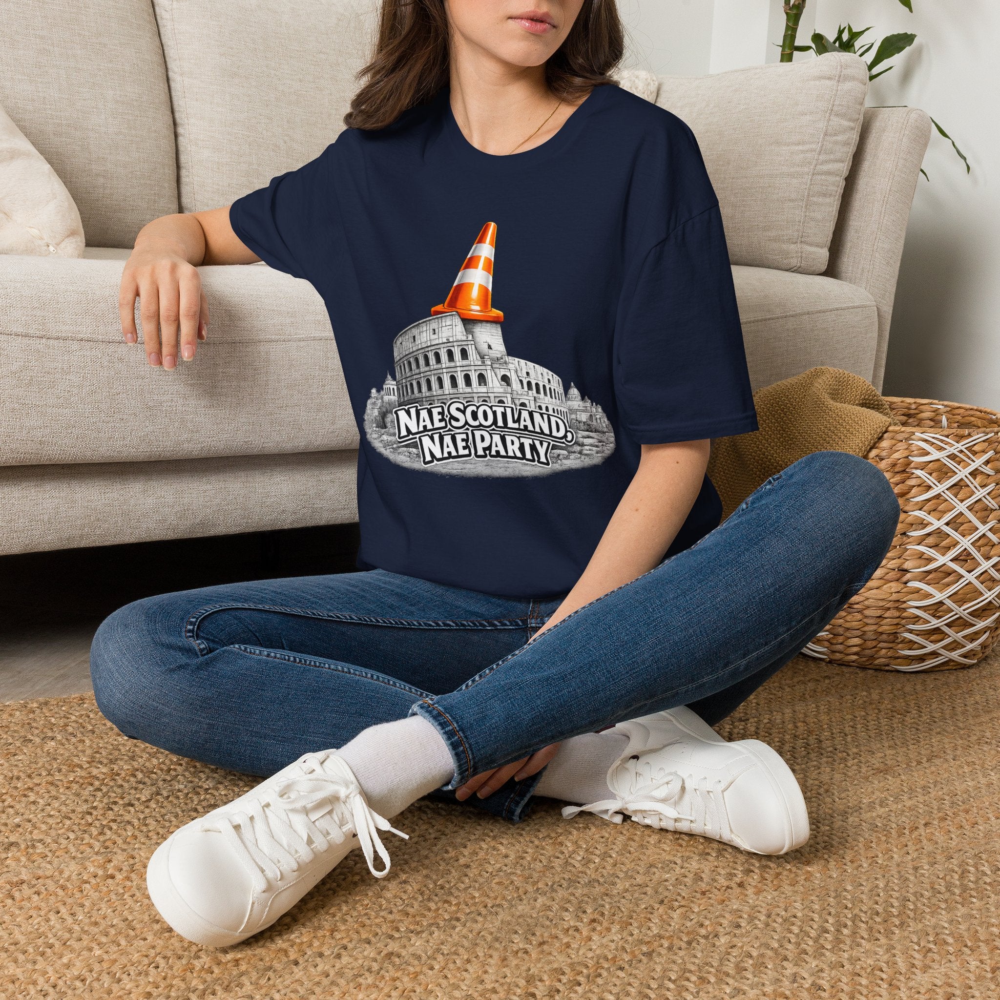 Nae Scotland, Nae Party – Roman Colosseum Cone T-Shirt