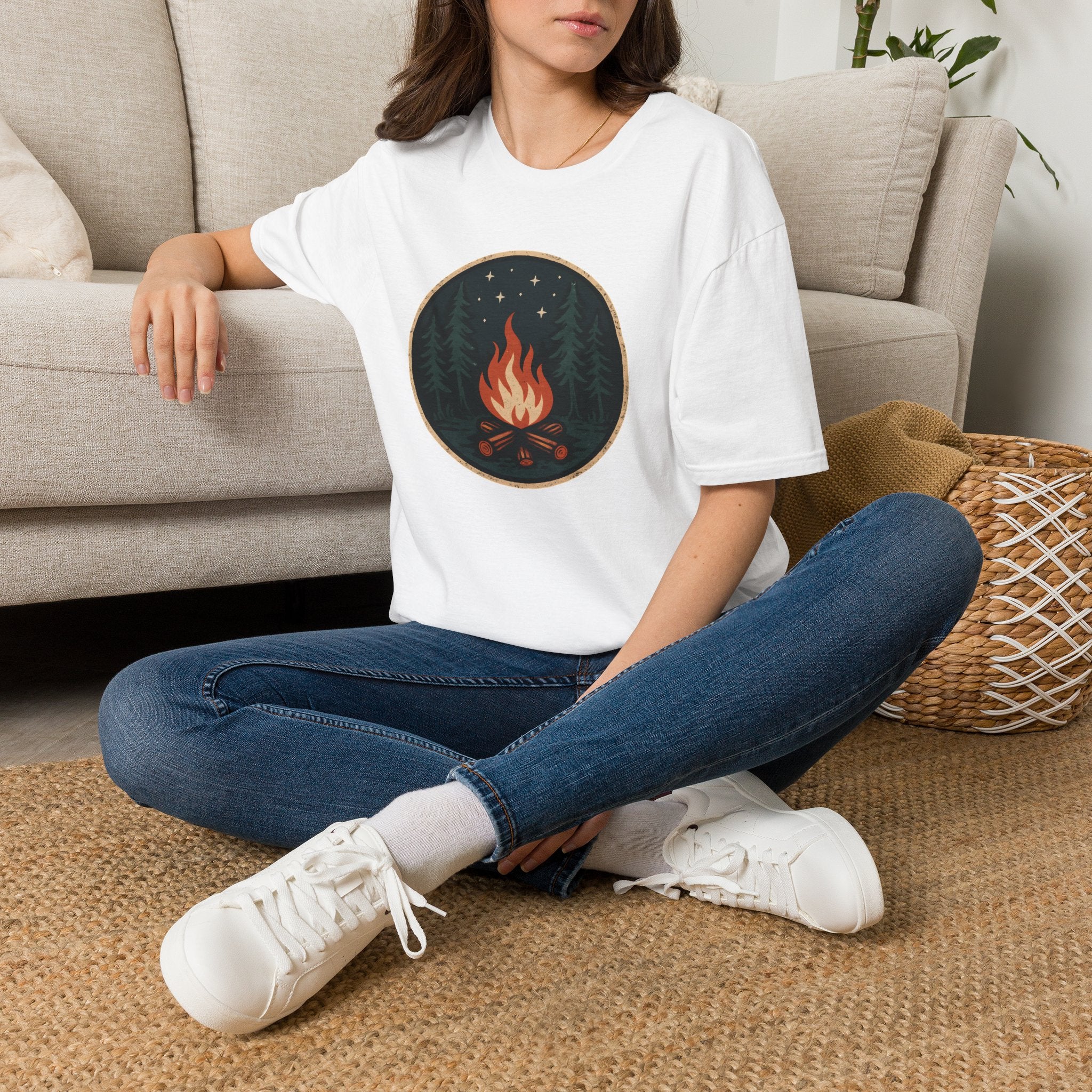 Forest Campfire at Night T-Shirt