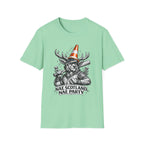 Nae Scotland, Nae Party – Highland Stag Slugger T-Shirt