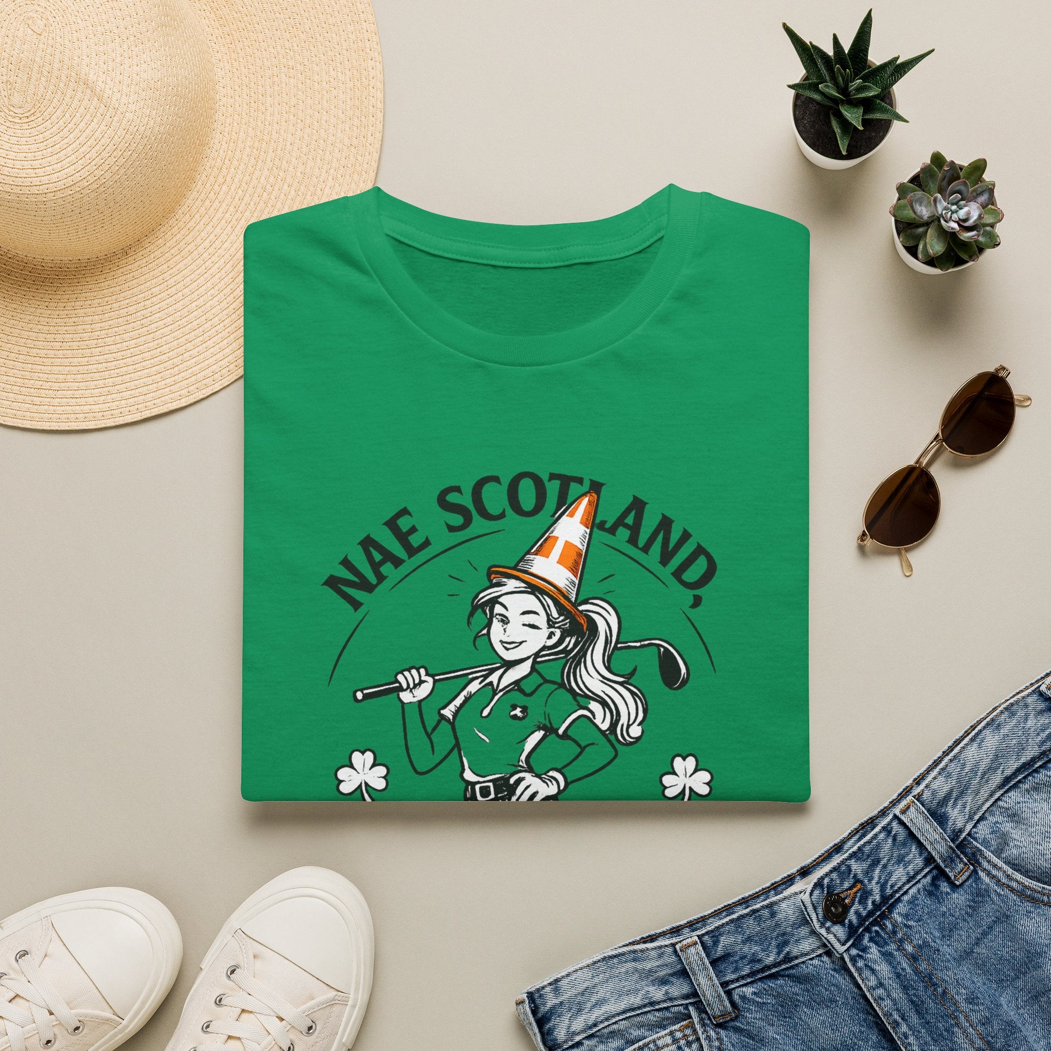 Copy of Nae Scotland, Nae Party – Highland Lass Cone Golfer T-Shirt