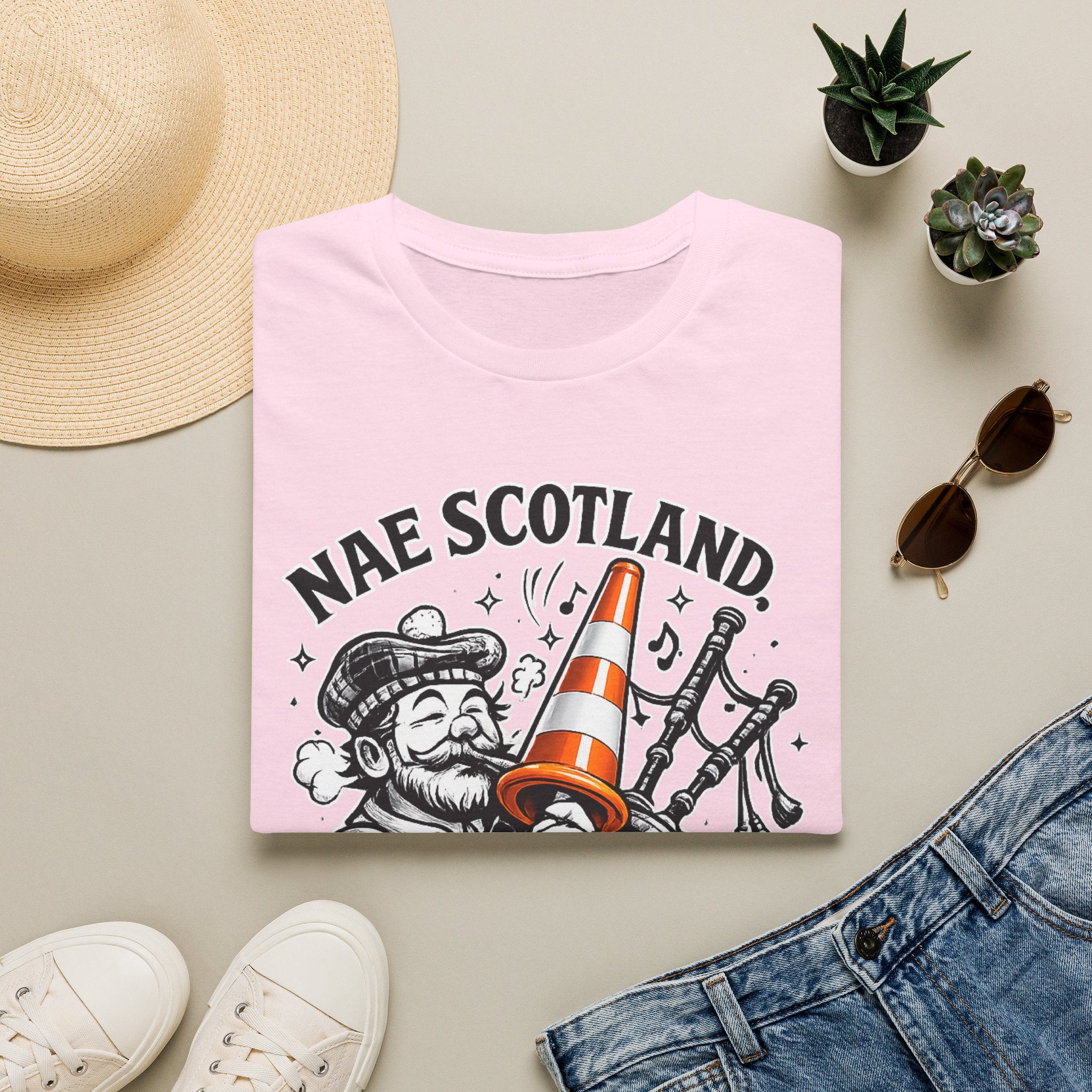 Nae Scotland, Nae Party – Scottish Bagpiper Cone T-Shirt