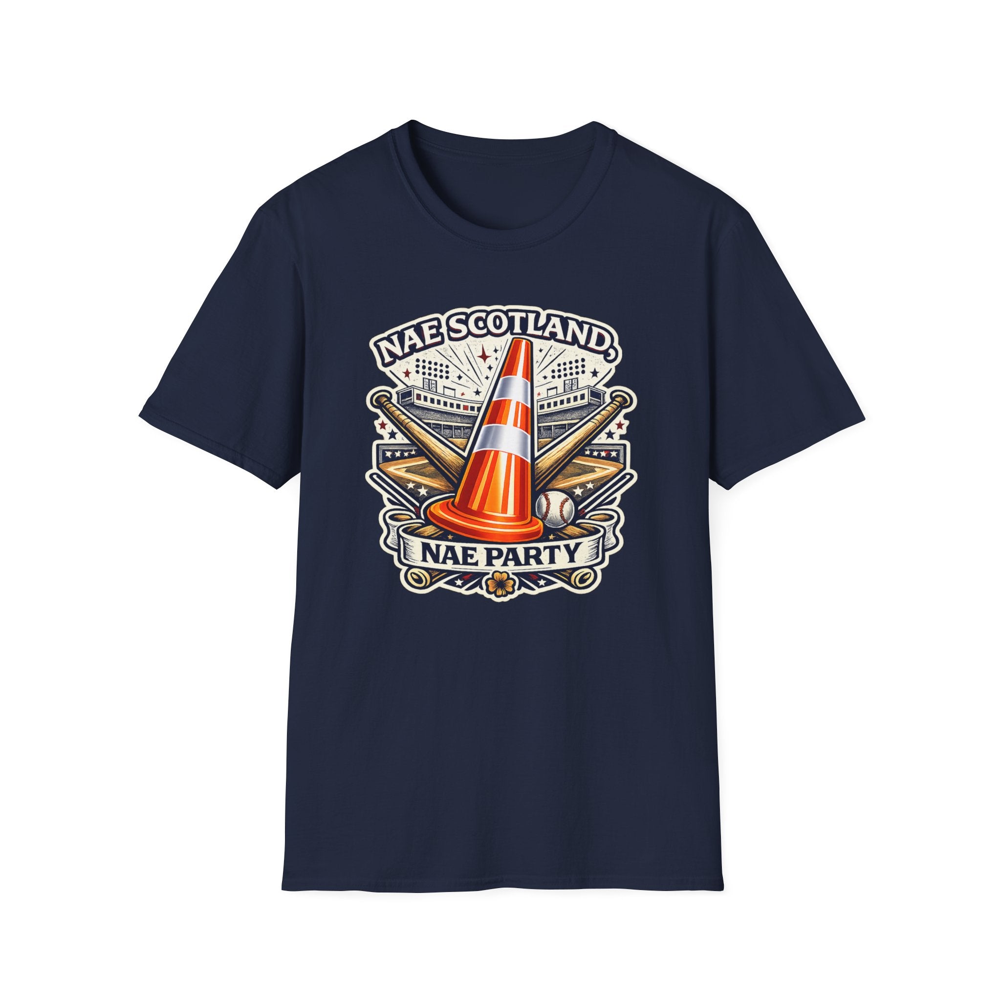 Nae Scotland, Nae Party – Baseball Stadium Cone T-Shirt