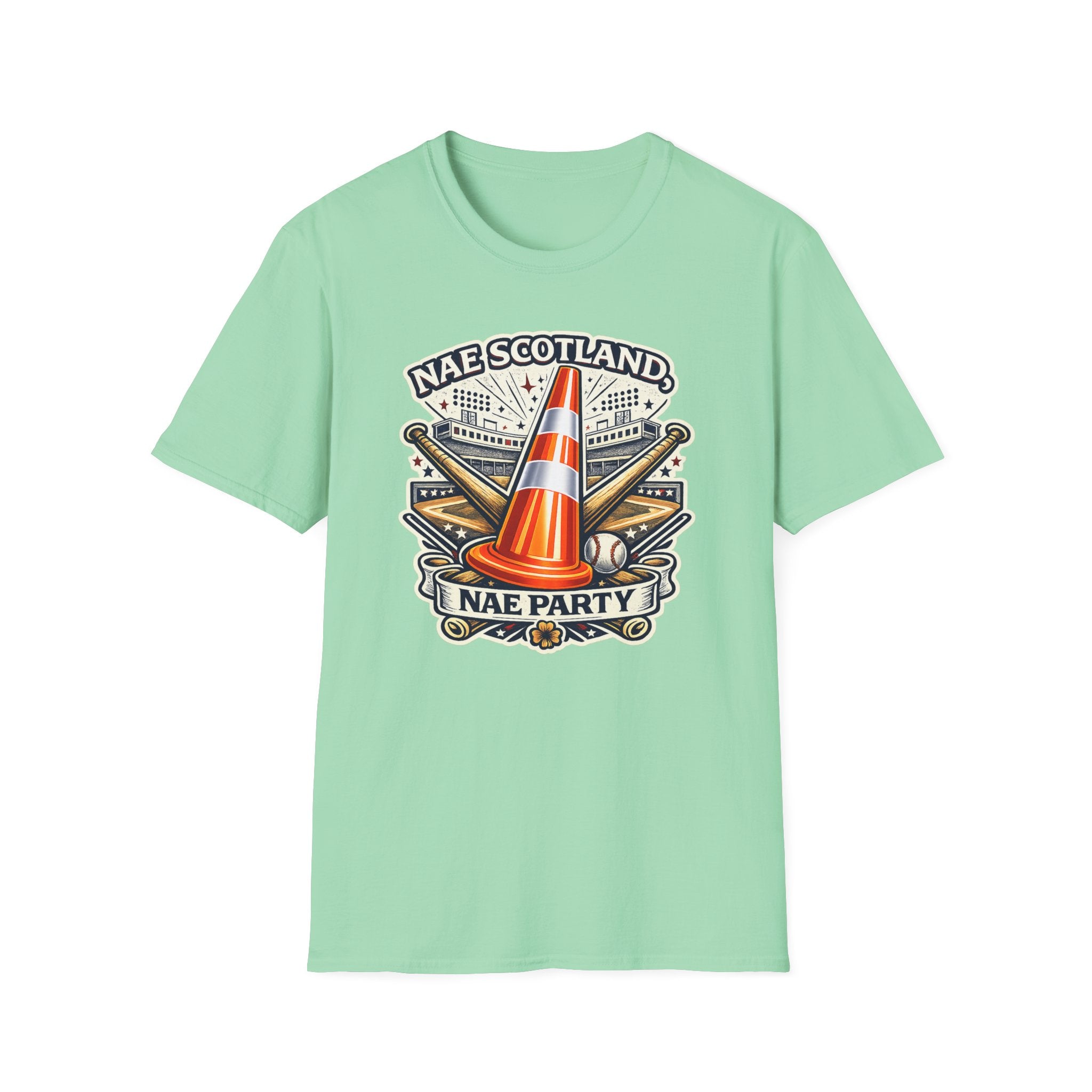 Nae Scotland, Nae Party – Baseball Stadium Cone T-Shirt