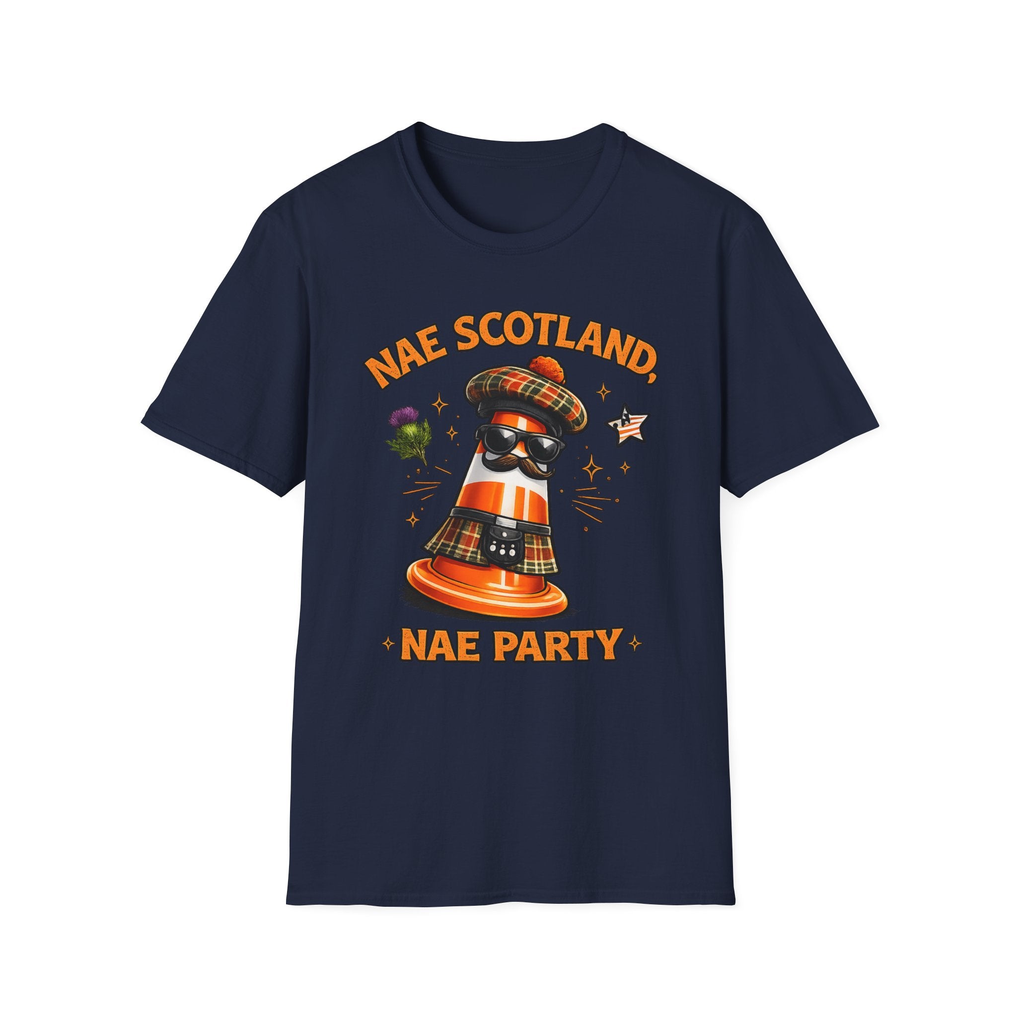 Nae Scotland, Nae Party – Highland Cone Scotsman T-Shirt