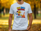 White t-shirt with "Egg Roll Patrol" and a chick with Easter eggs.