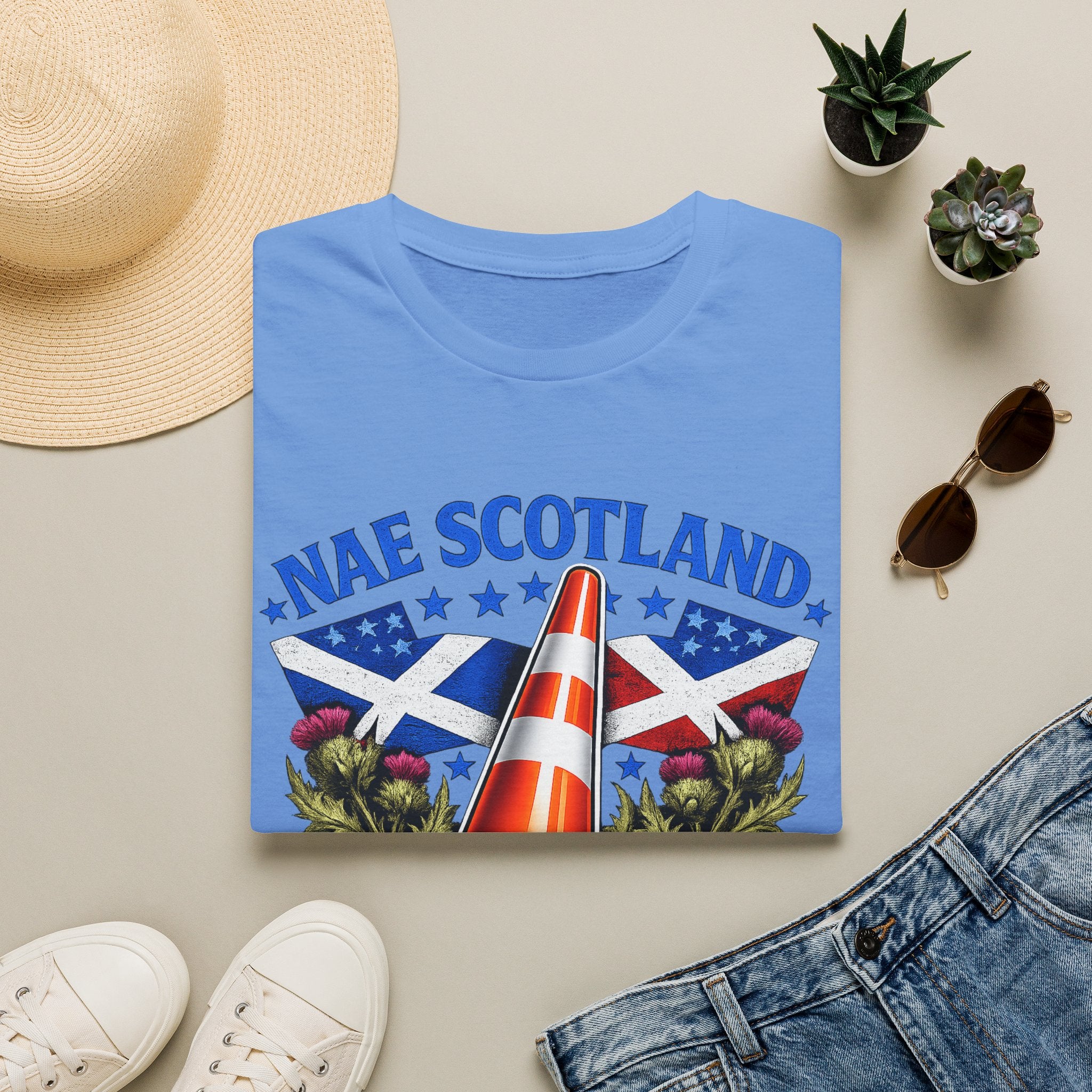 Nae Scotland, Nae Party – Scottish-American Thistle Cone T-Shirt