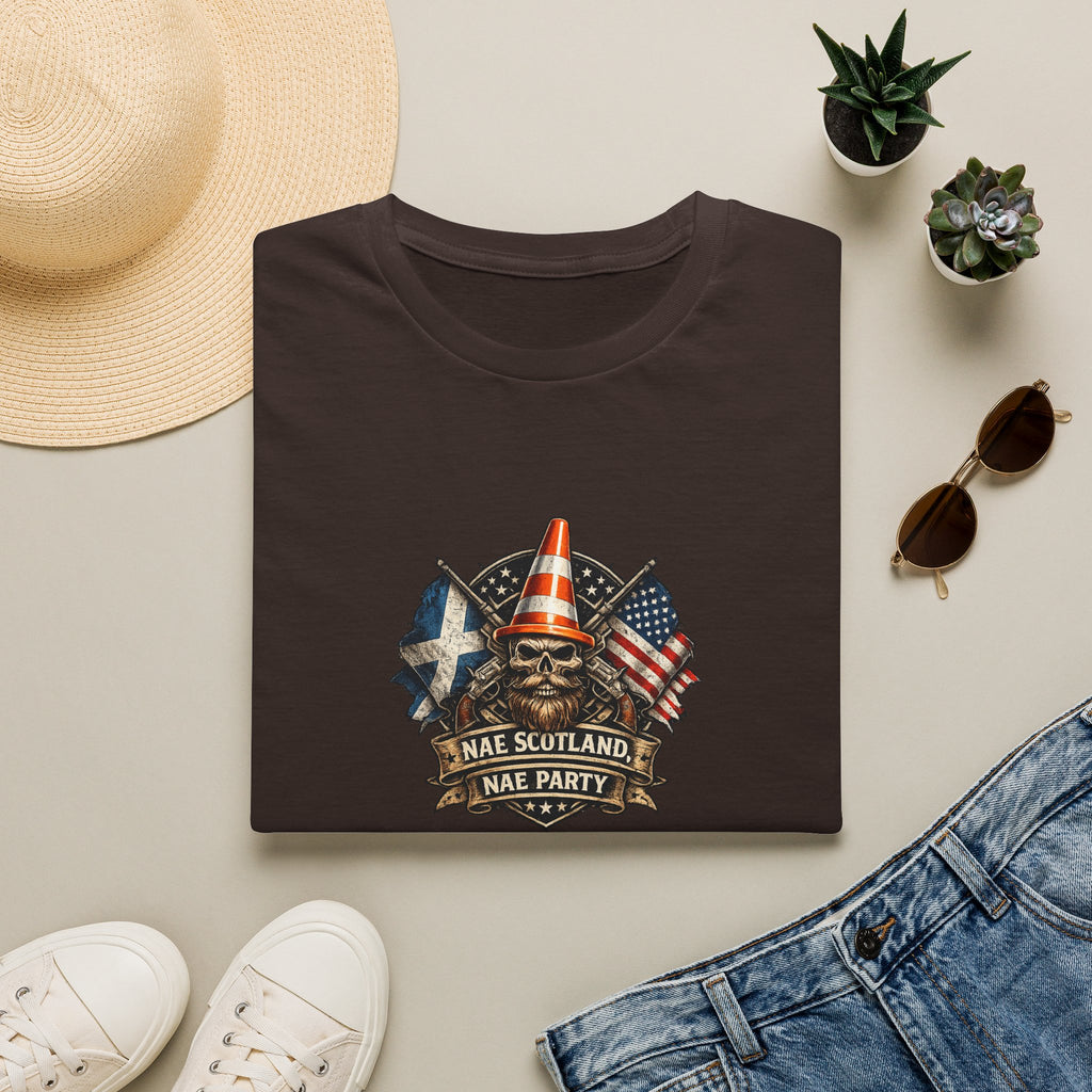 Copy of Nae Scotland, Nae Party – Scottish-American Cone Skull T-Shirt