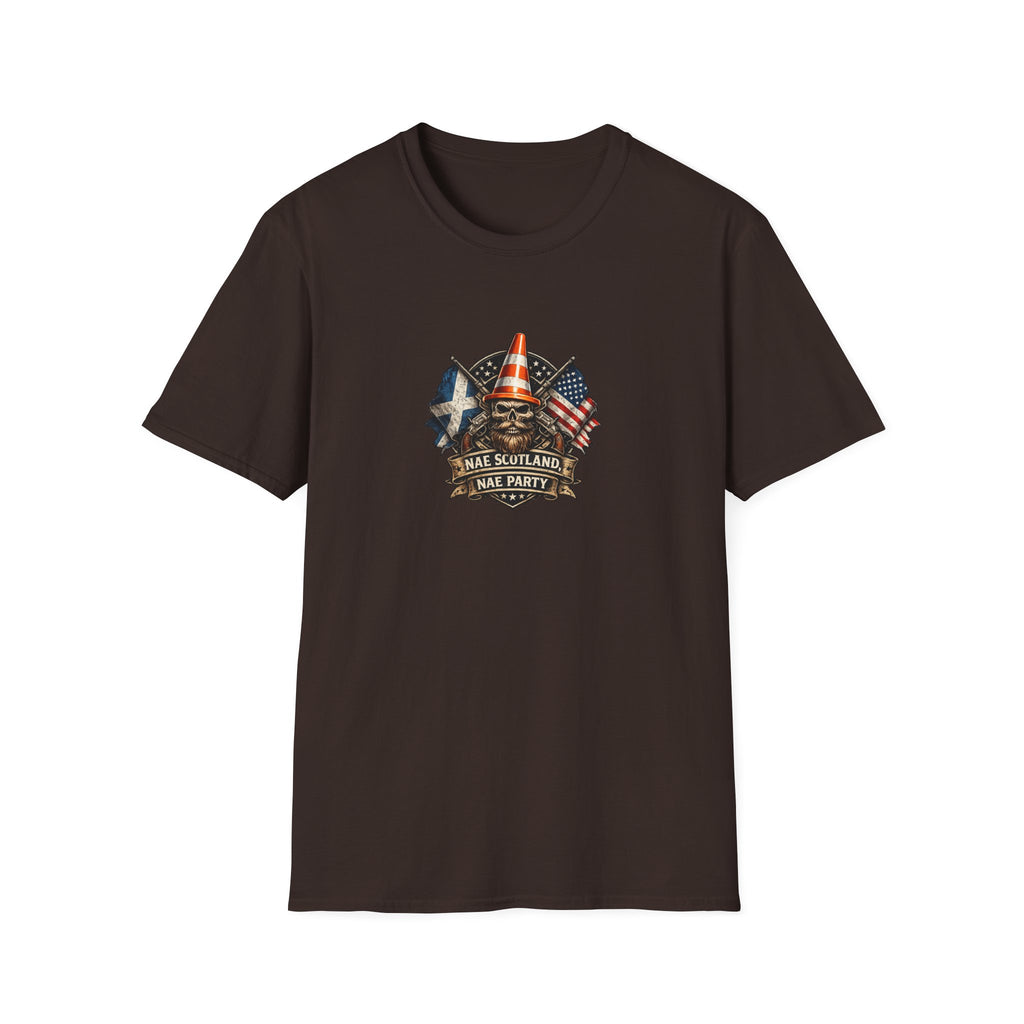 Copy of Nae Scotland, Nae Party – Scottish-American Cone Skull T-Shirt