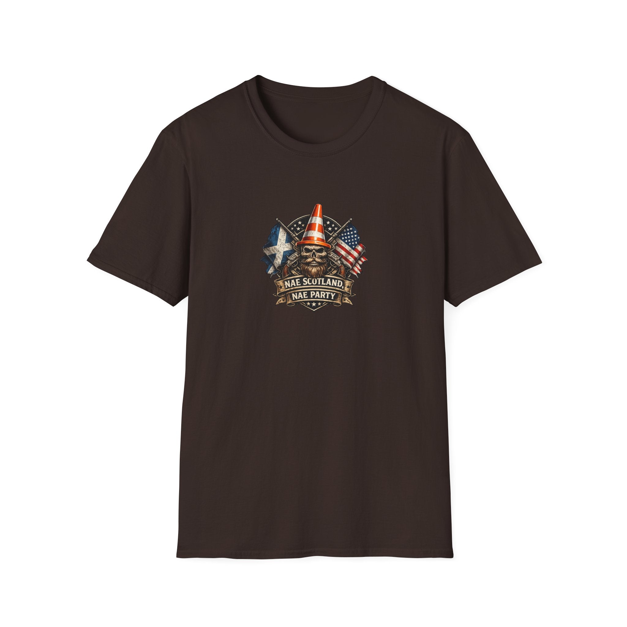Copy of Nae Scotland, Nae Party – Scottish-American Cone Skull T-Shirt