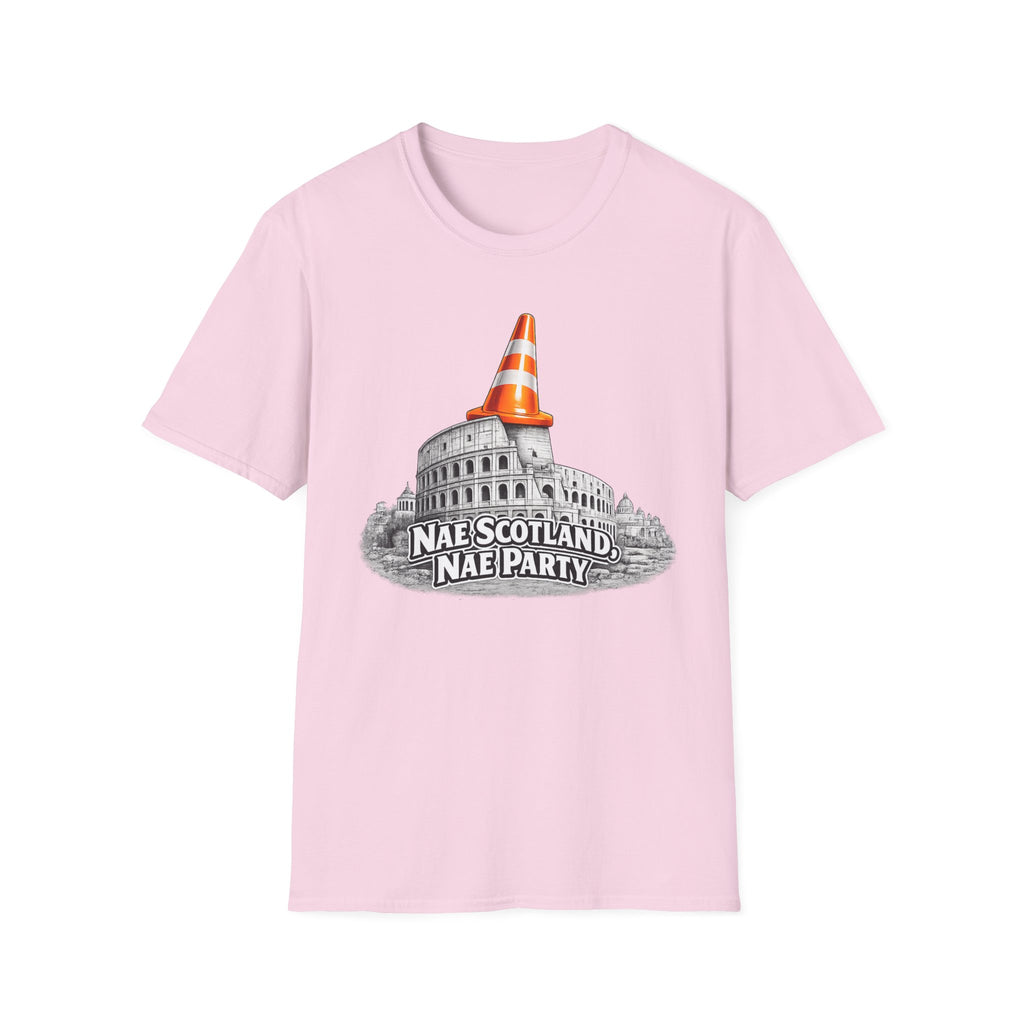 Nae Scotland, Nae Party – Roman Colosseum Cone T-Shirt