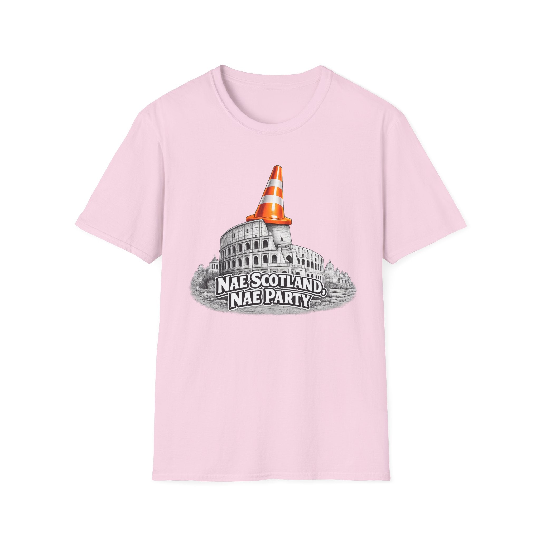 Nae Scotland, Nae Party – Roman Colosseum Cone T-Shirt