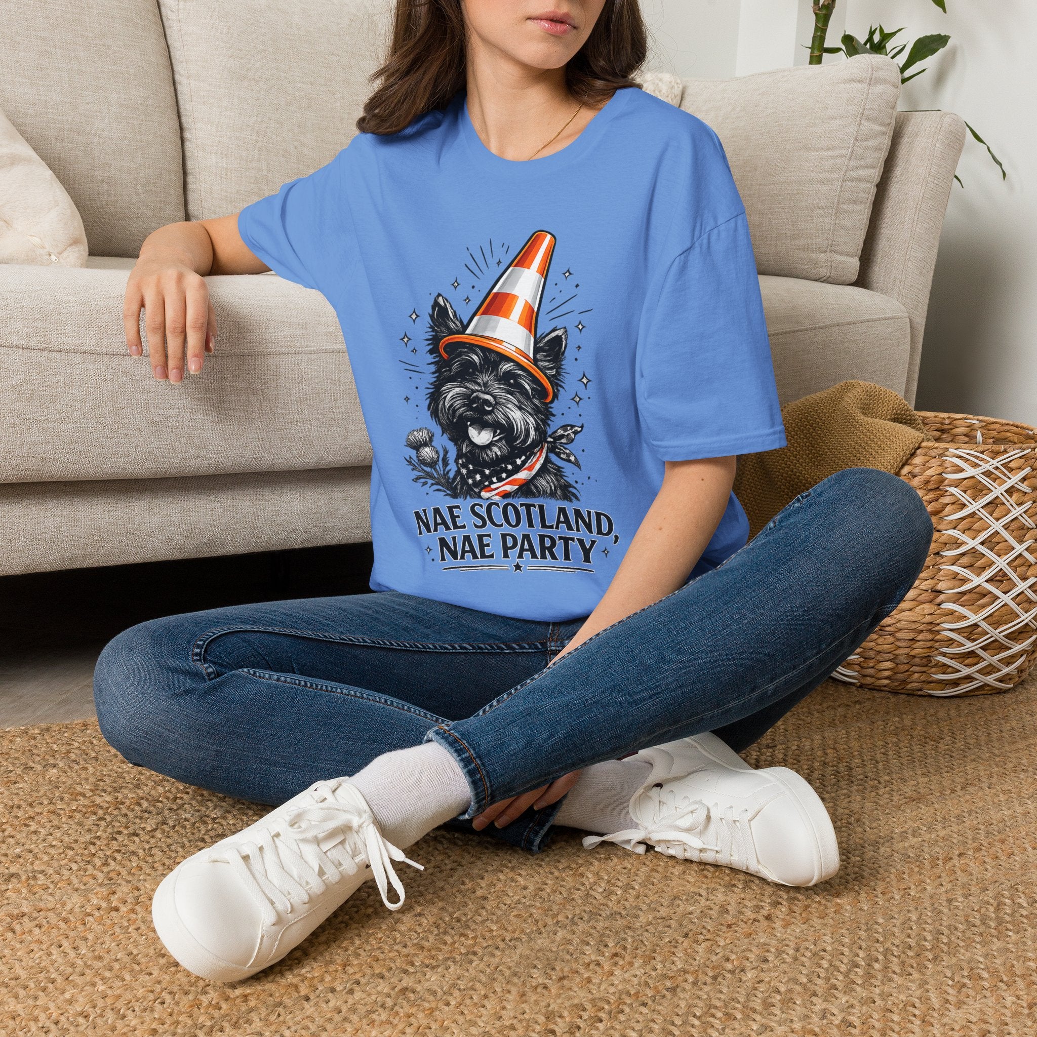 Nae Scotland, Nae Party – Scottish Terrier Cone T-Shirt