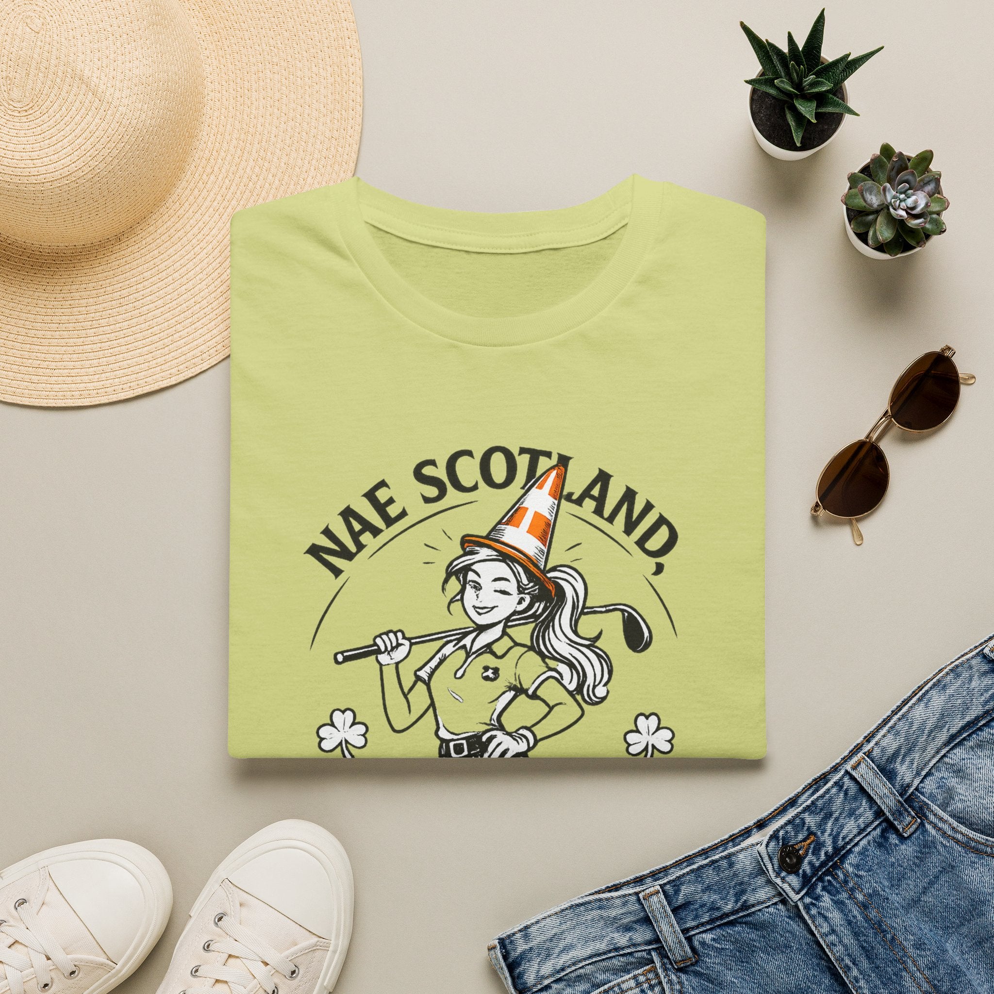 Copy of Nae Scotland, Nae Party – Highland Lass Cone Golfer T-Shirt