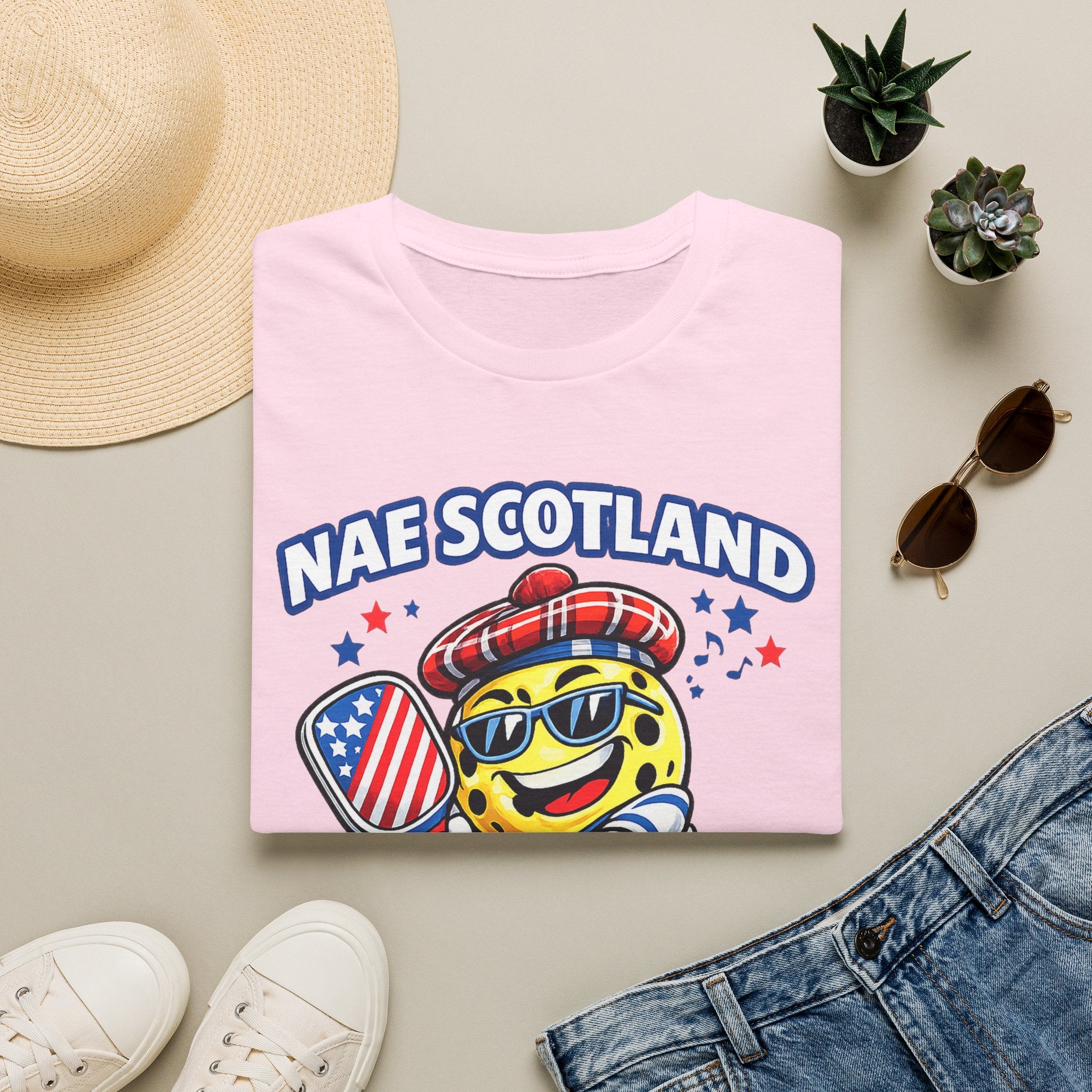 Copy of Nae Scotland, Nae Party – Tartan Pickleball Ace T-Shirt