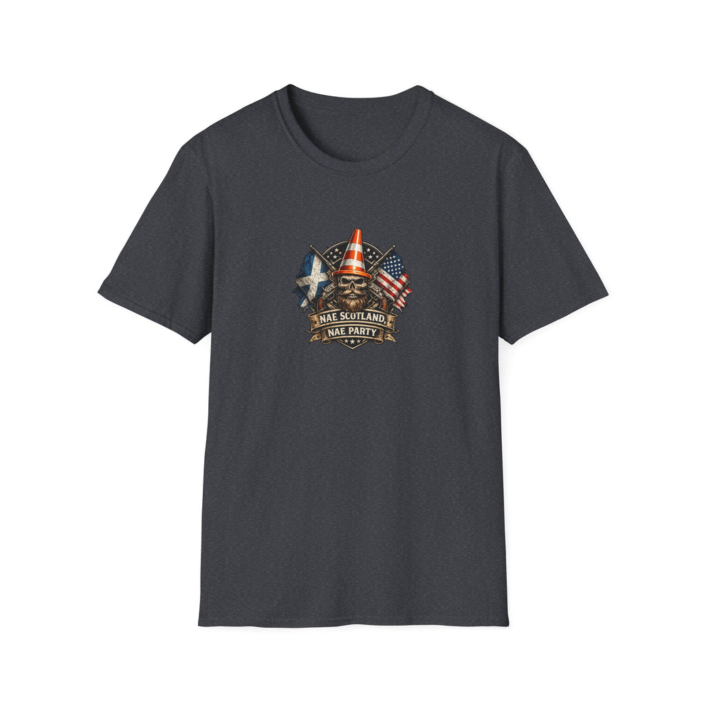 Copy of Nae Scotland, Nae Party – Scottish-American Cone Skull T-Shirt