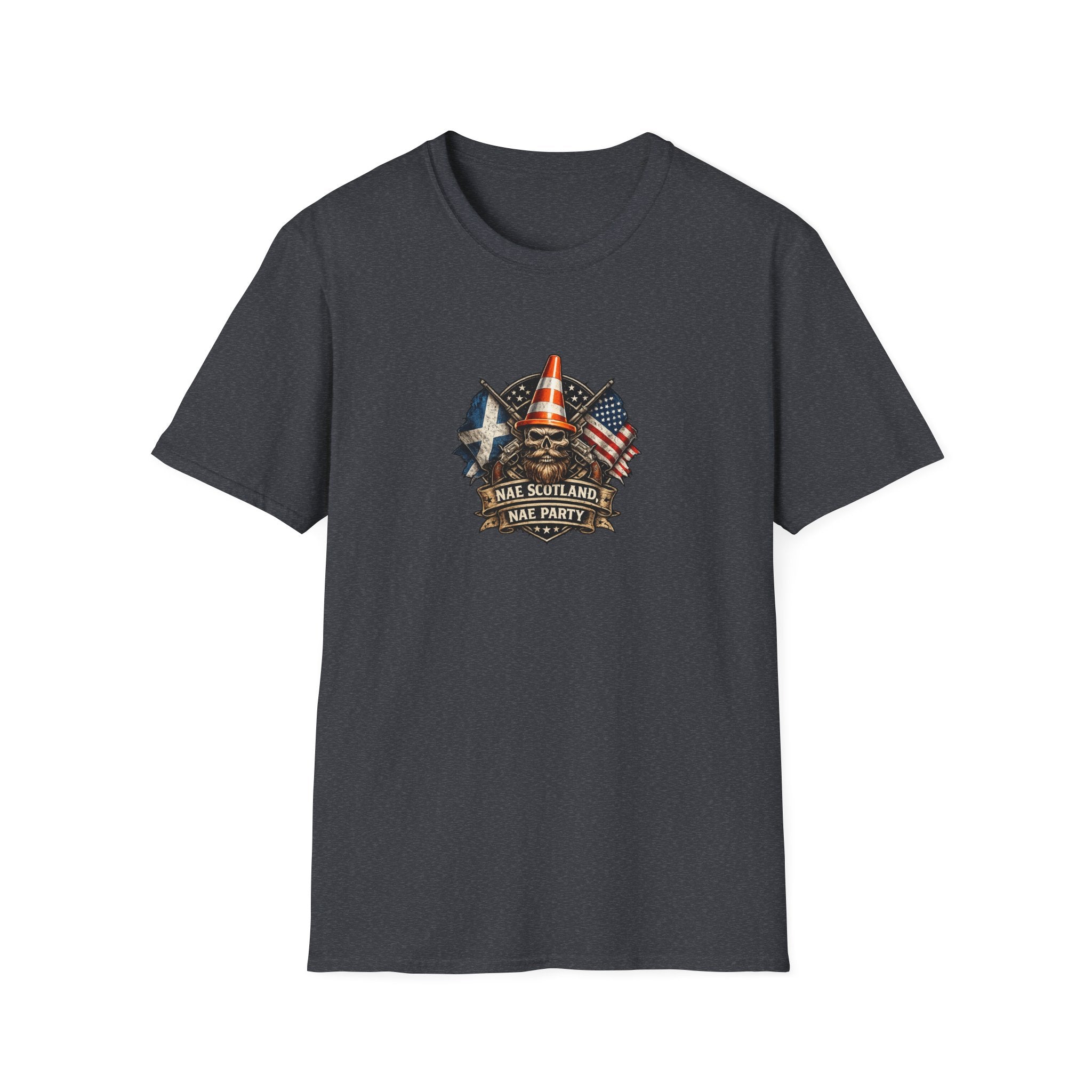 Copy of Nae Scotland, Nae Party – Scottish-American Cone Skull T-Shirt