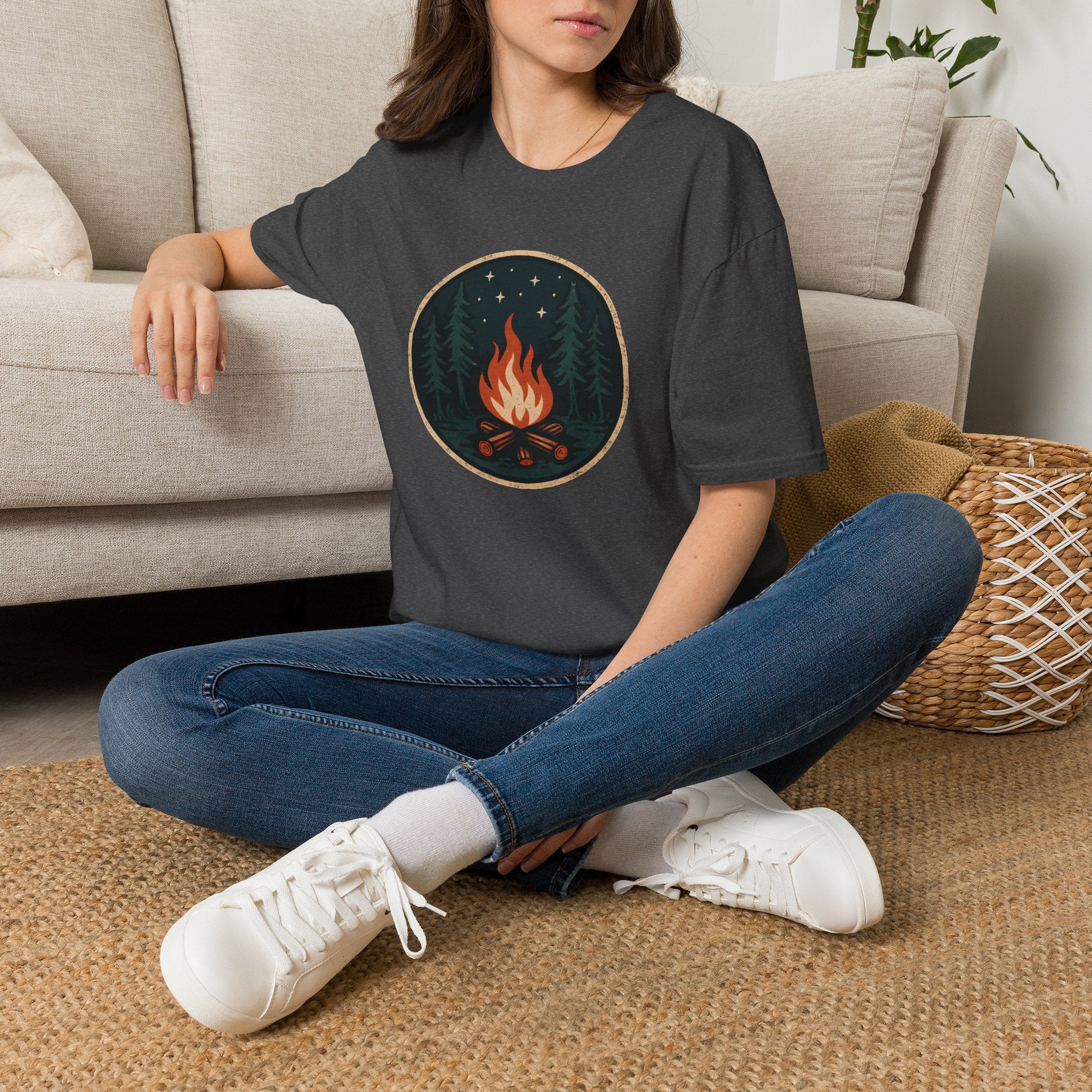 Forest Campfire at Night T-Shirt