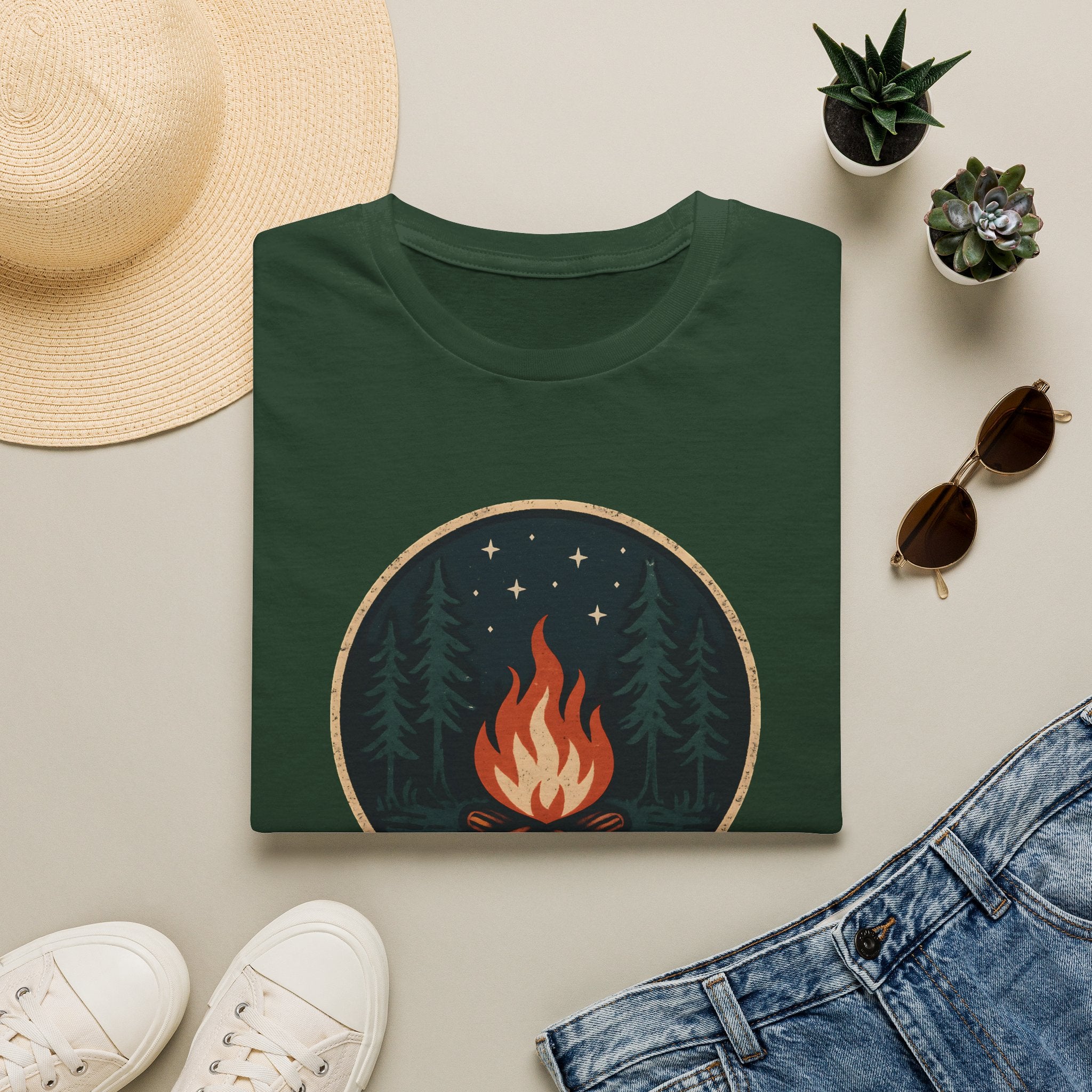 Forest Campfire at Night T-Shirt