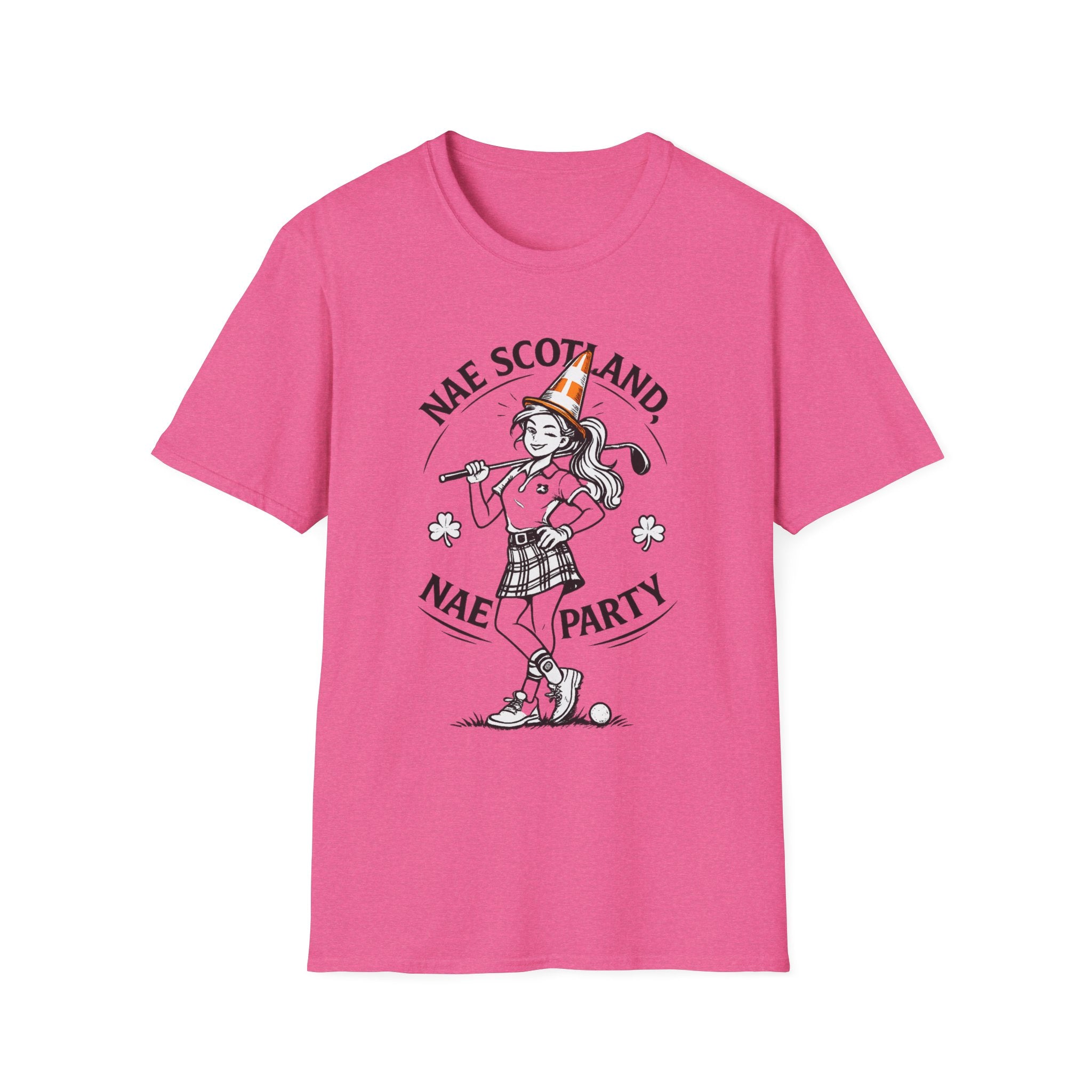 Copy of Nae Scotland, Nae Party – Highland Lass Cone Golfer T-Shirt