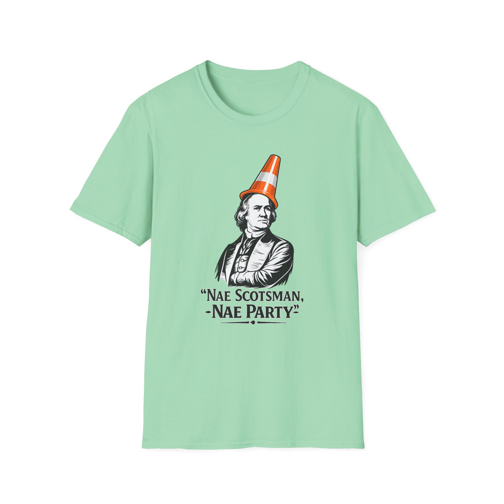 Nae Scotsman, Nae Party – Samual Adams Cone T-Shirt