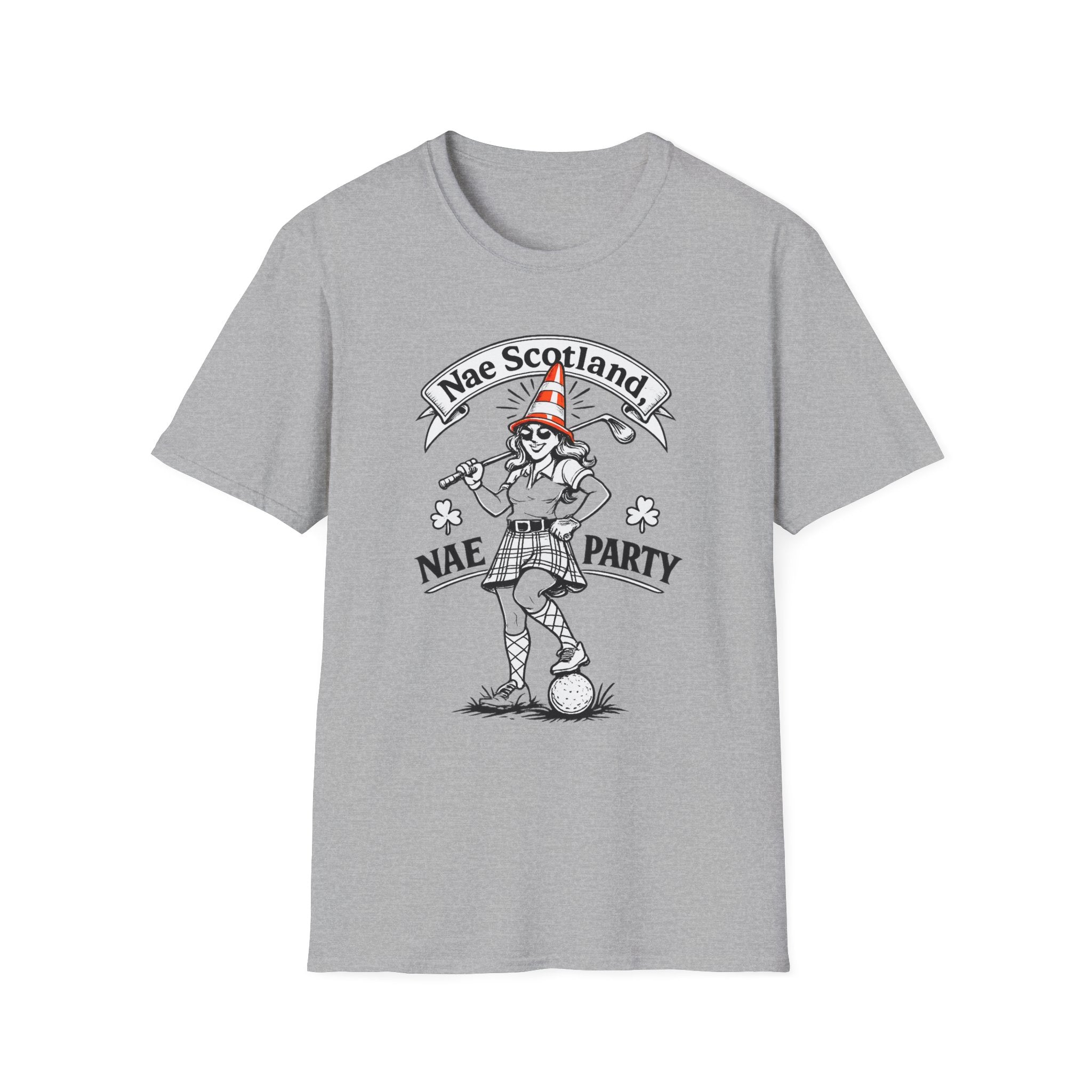 Nae Scotland, Nae Party – Highland Lass Cone Golfer T-Shirt