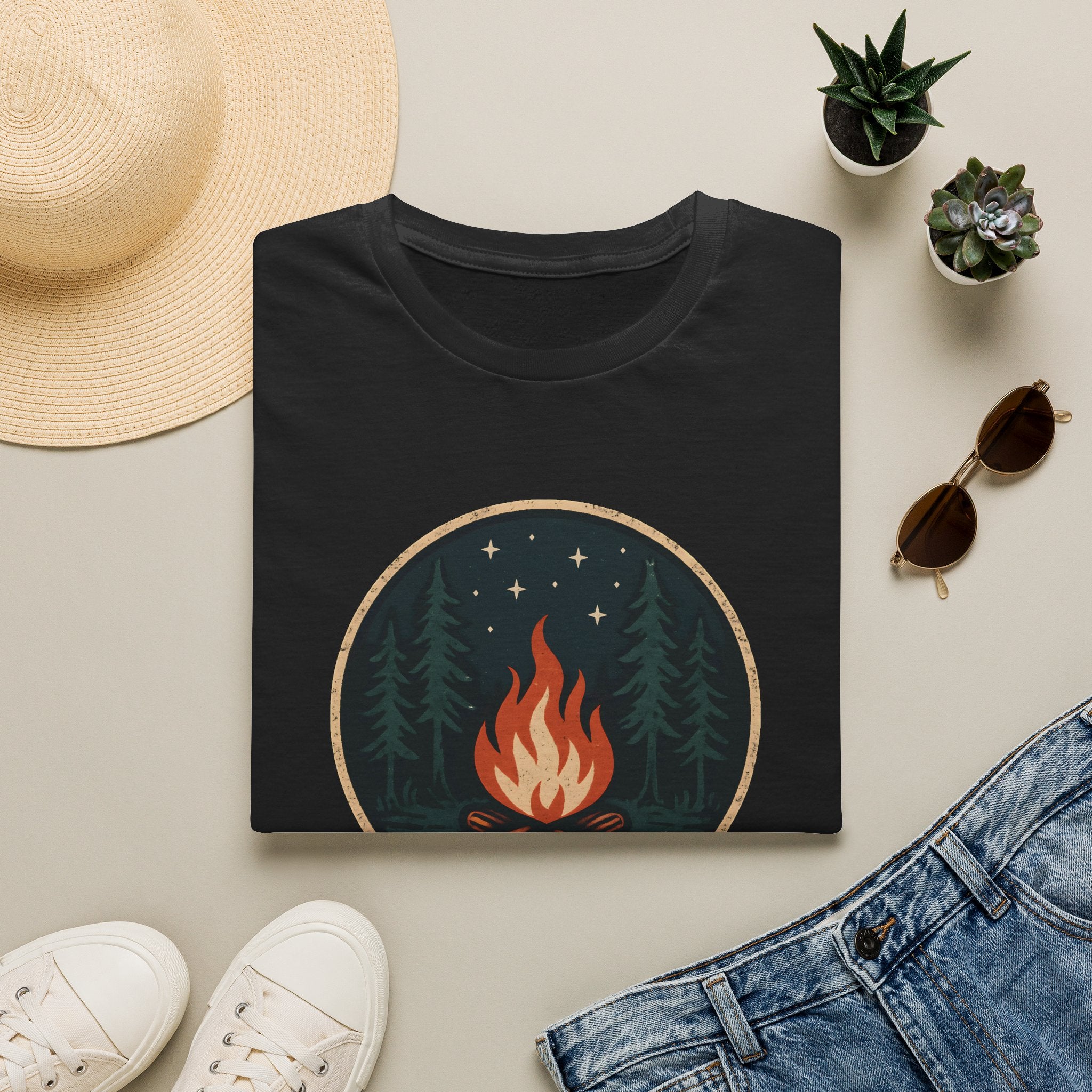 Forest Campfire at Night T-Shirt