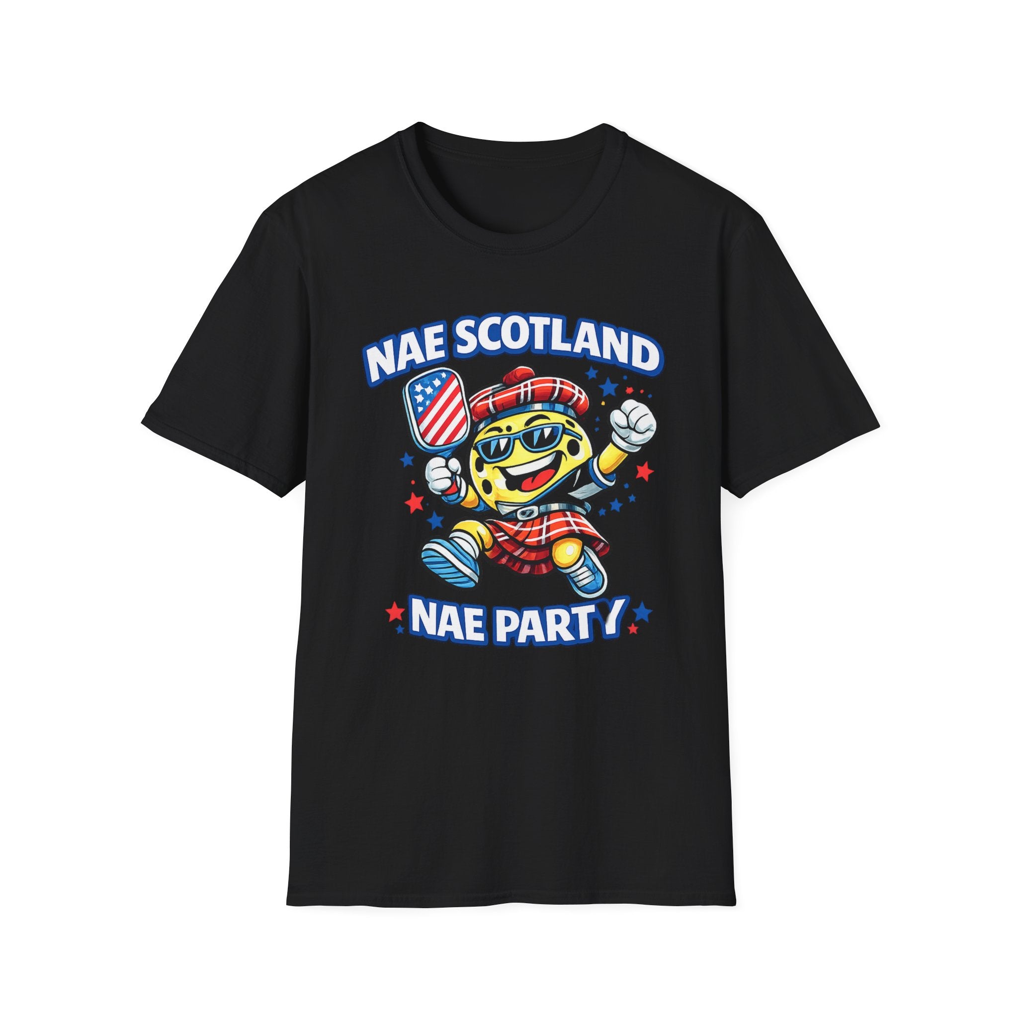 Nae Scotland, Nae Party – Tartan Pickleball Ace T-Shirt