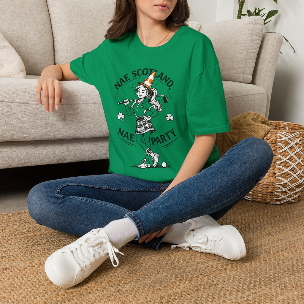Copy of Nae Scotland, Nae Party – Highland Lass Cone Golfer T-Shirt