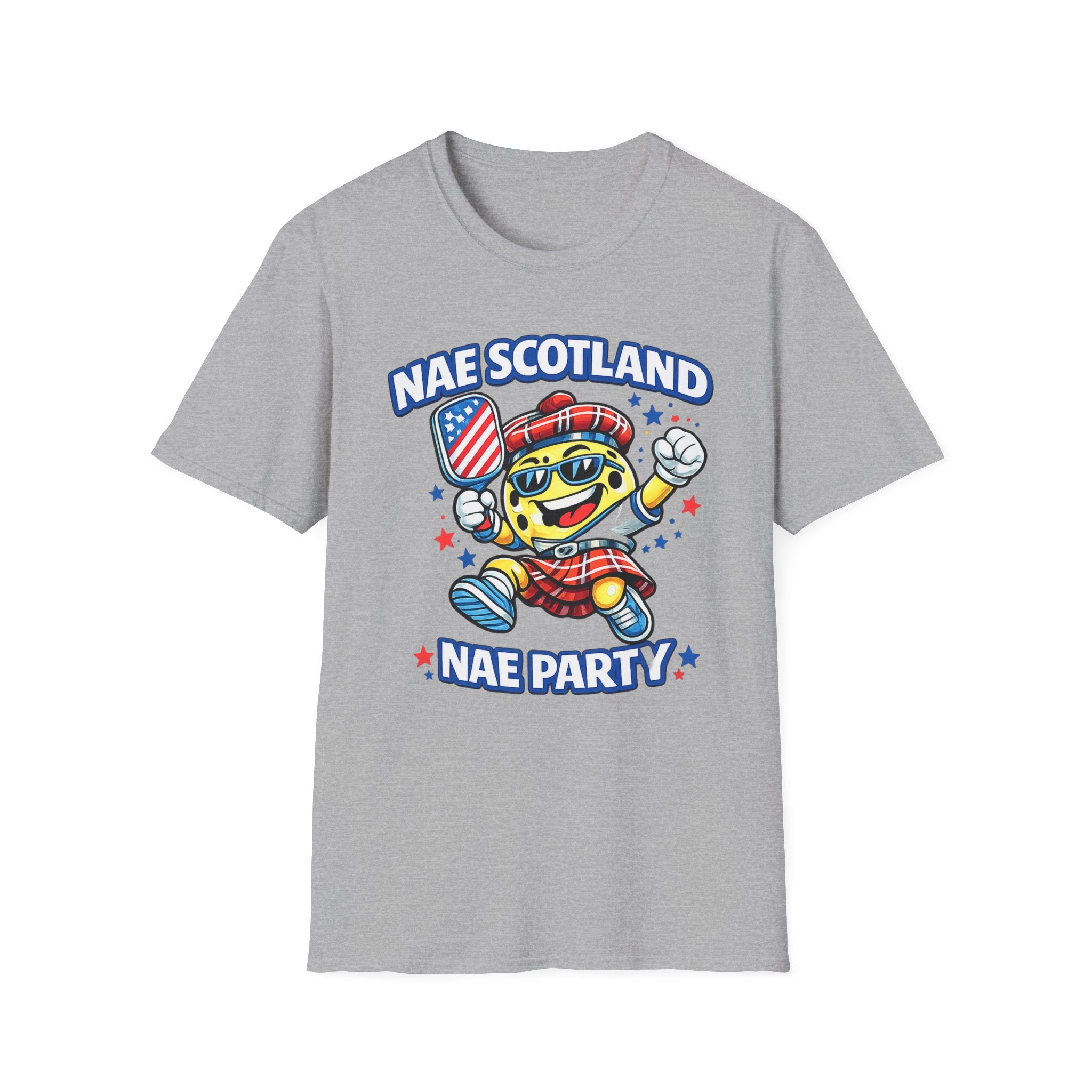 Nae Scotland, Nae Party – Tartan Pickleball Ace T-Shirt