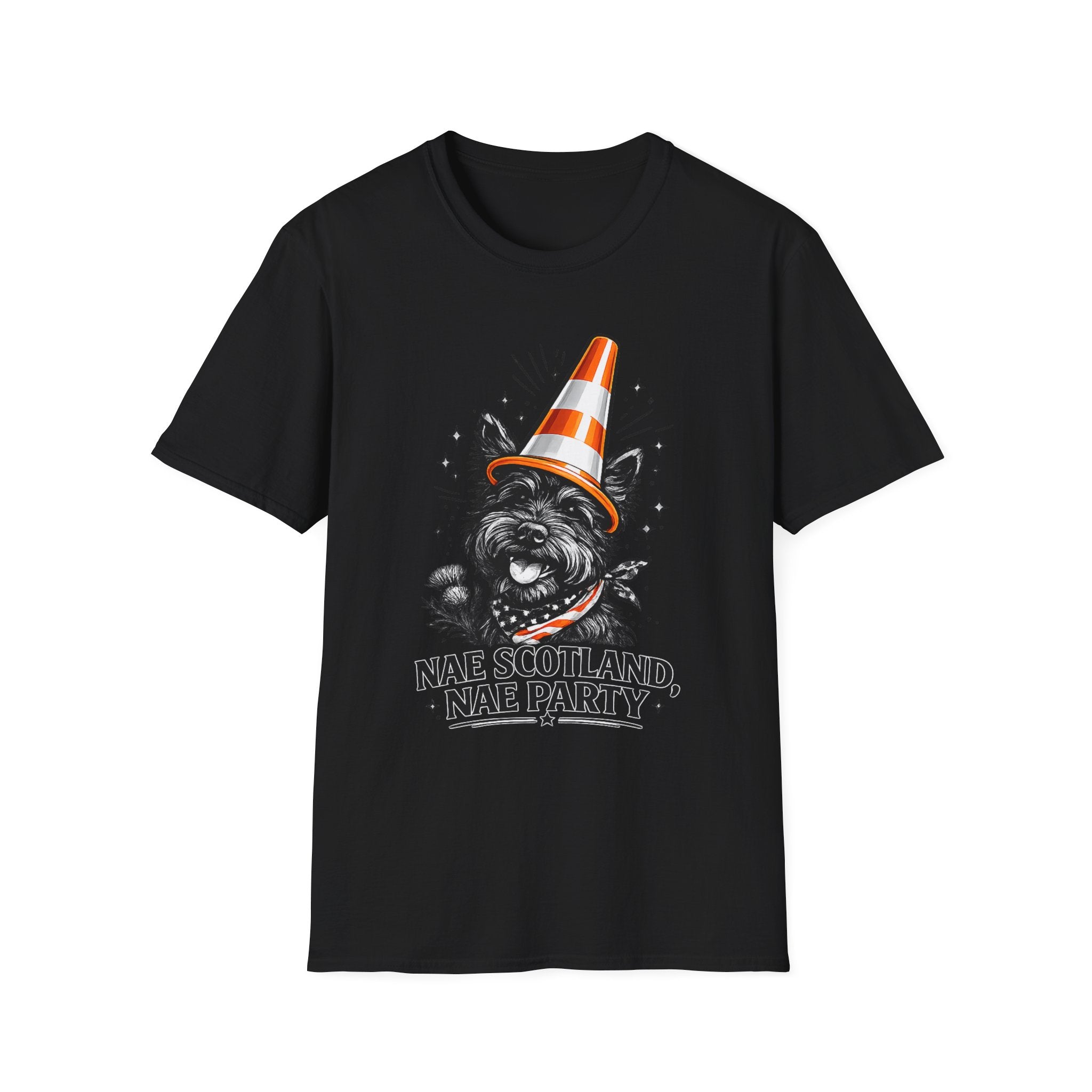 Nae Scotland, Nae Party – Scottish Terrier Cone T-Shirt