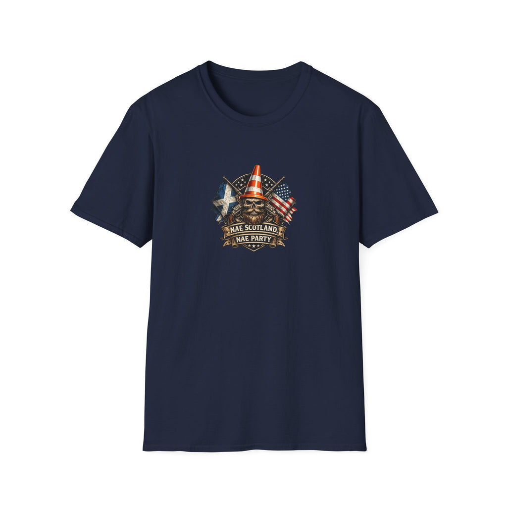 Copy of Nae Scotland, Nae Party – Scottish-American Cone Skull T-Shirt