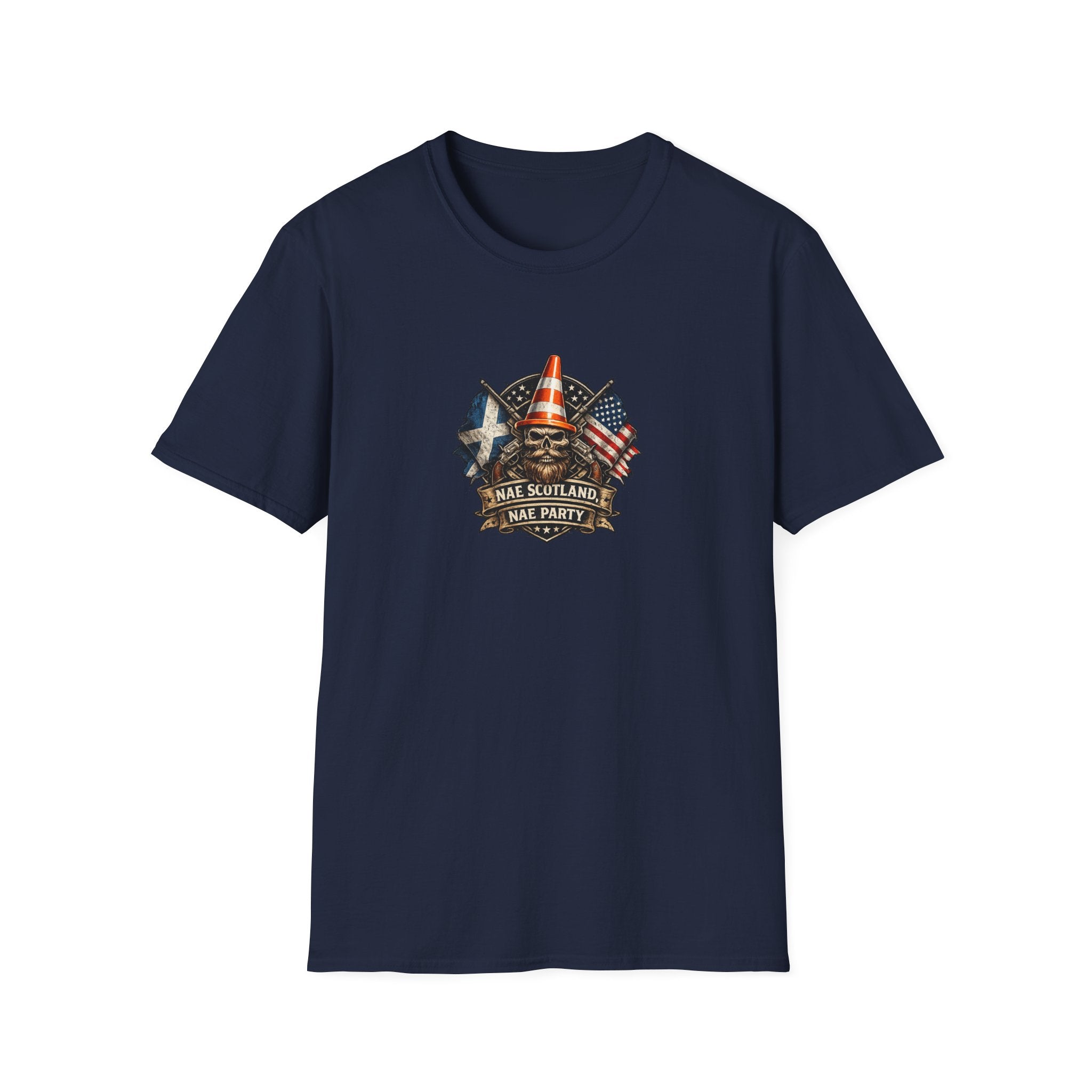 Copy of Nae Scotland, Nae Party – Scottish-American Cone Skull T-Shirt