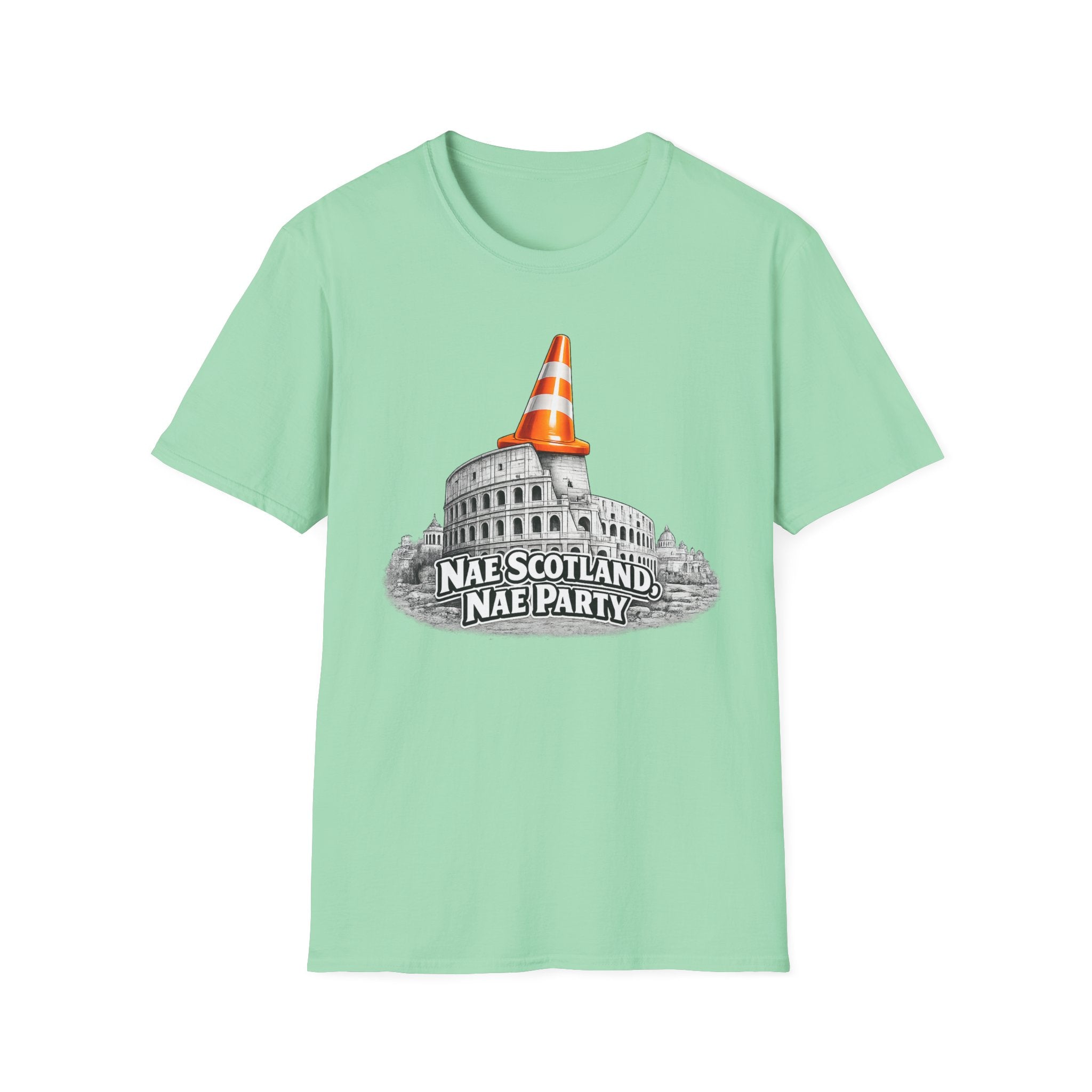 Nae Scotland, Nae Party – Roman Colosseum Cone T-Shirt