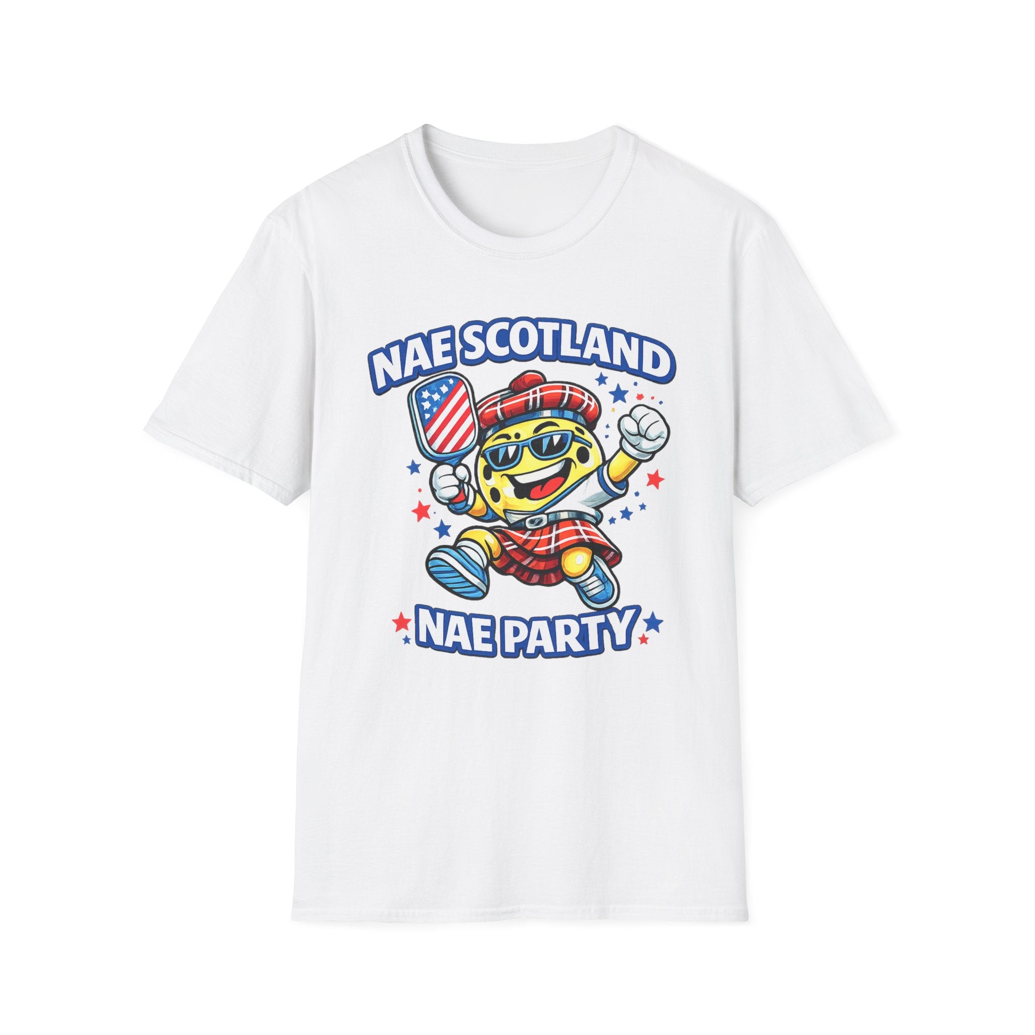 Nae Scotland, Nae Party – Tartan Pickleball Ace T-Shirt