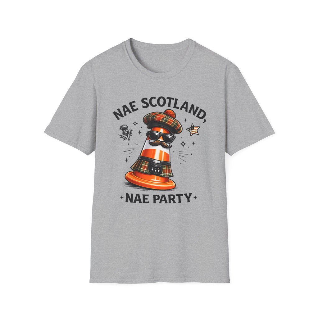 Nae Scotland, Nae Party – Highland Cone Scotsman T-Shirt
