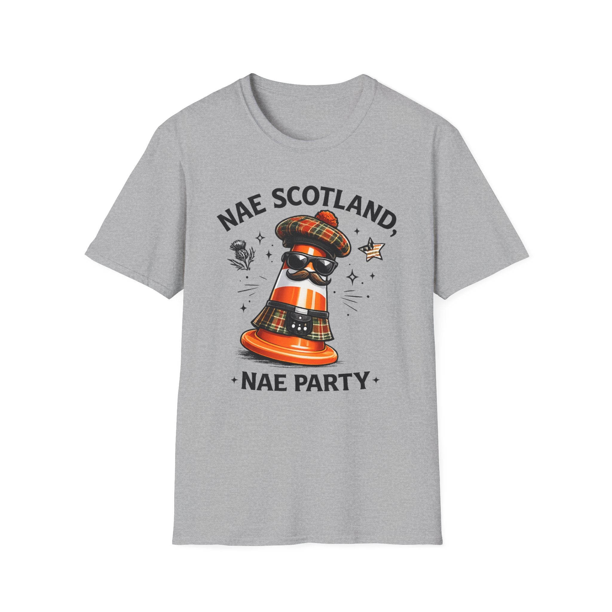 Nae Scotland, Nae Party – Highland Cone Scotsman T-Shirt