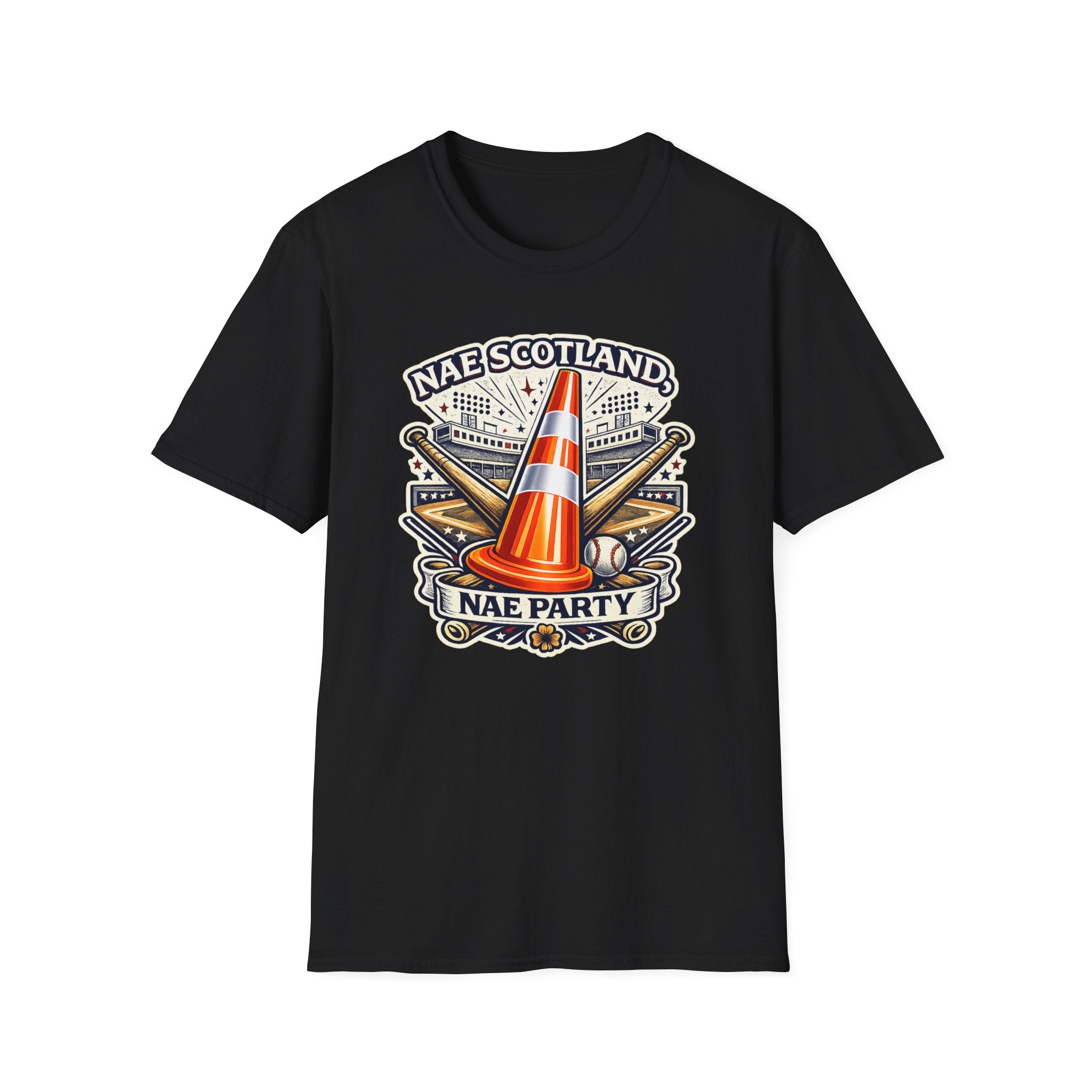 Nae Scotland, Nae Party – Baseball Stadium Cone T-Shirt