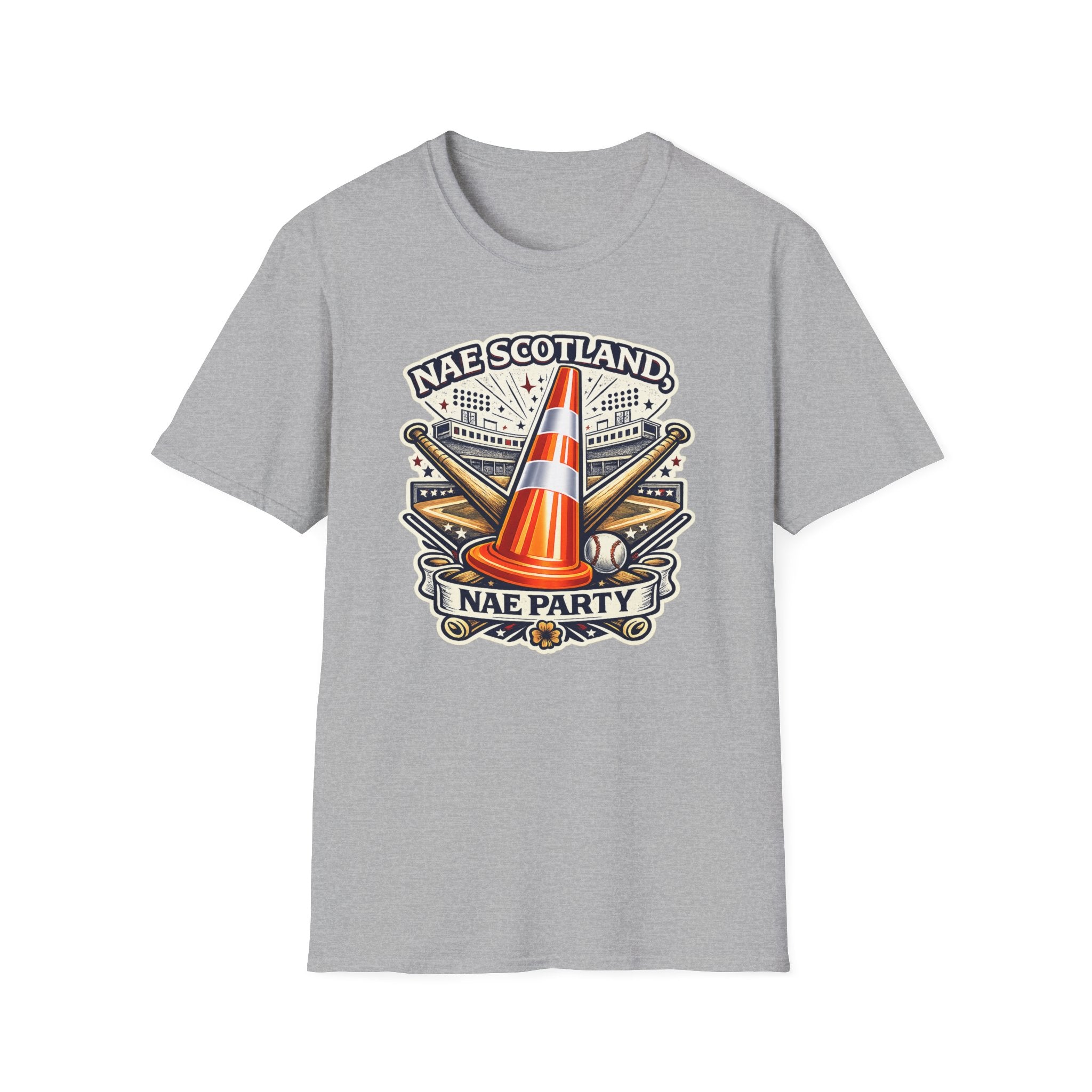 Nae Scotland, Nae Party – Baseball Stadium Cone T-Shirt