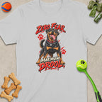 T-shirt with Rottweiler graphic and text "Zero Fear Maximum Drool."