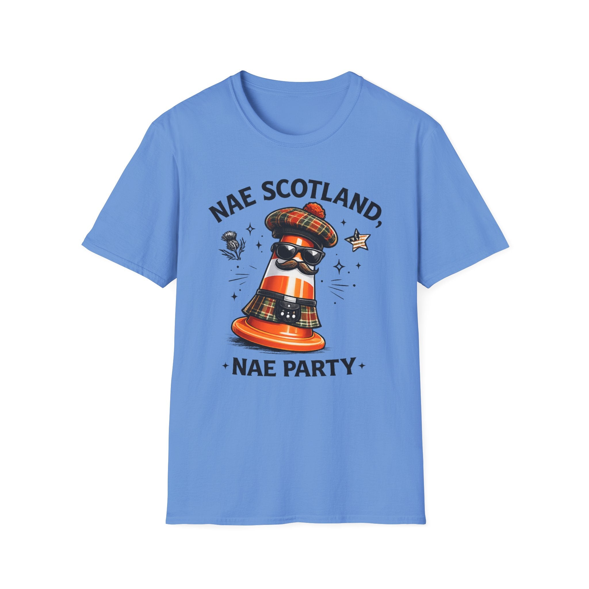 Nae Scotland, Nae Party – Highland Cone Scotsman T-Shirt