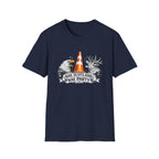 Nae Scotland, Nae Party – Eagle & Highland Stag Cone T-Shirt